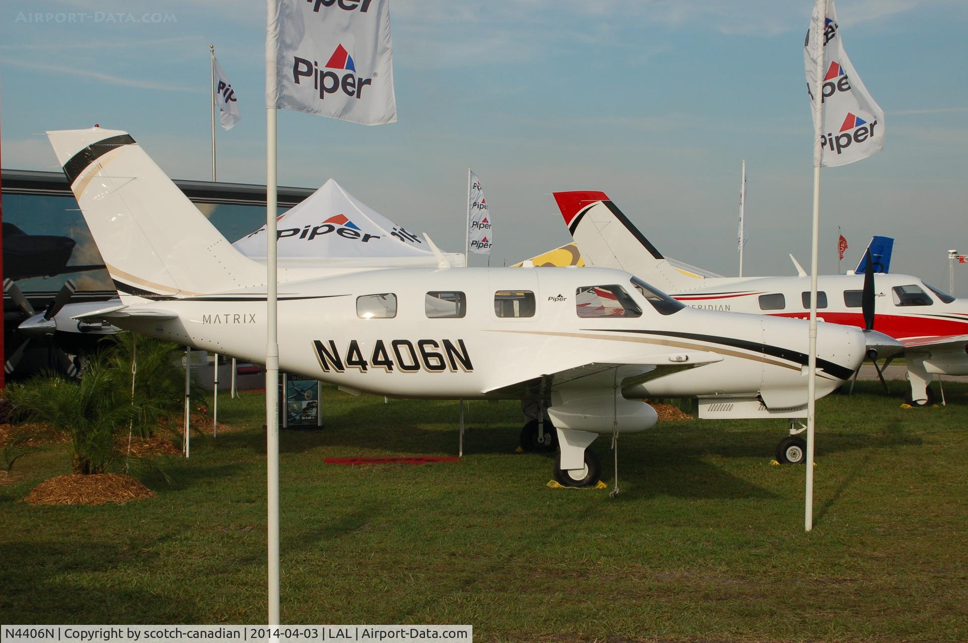 N4406N, 2013 Piper PA-46R-350T Malibu Matrix C/N 4692199, 2013 PIPER AIRCRAFT INC PA46R-350T, N4406N, at 2014 Sun n Fun, Lakeland Linder Regional Airport, Lakeland, FL