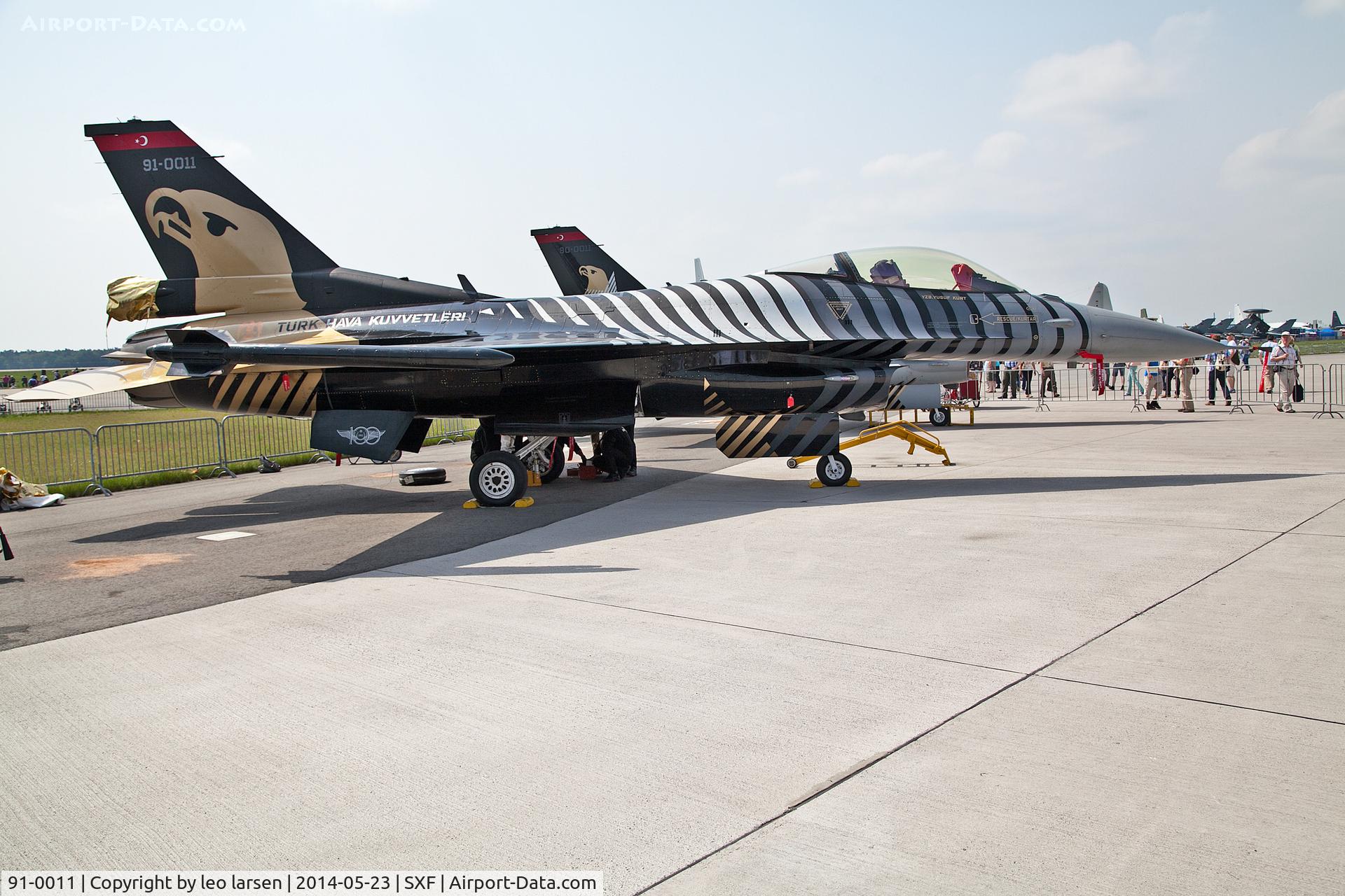 91-0011, TAI (Turkish Aerospace Industries) F-16C Fighting Falcon C/N 4R-91, ILA Berlin 23.5.14