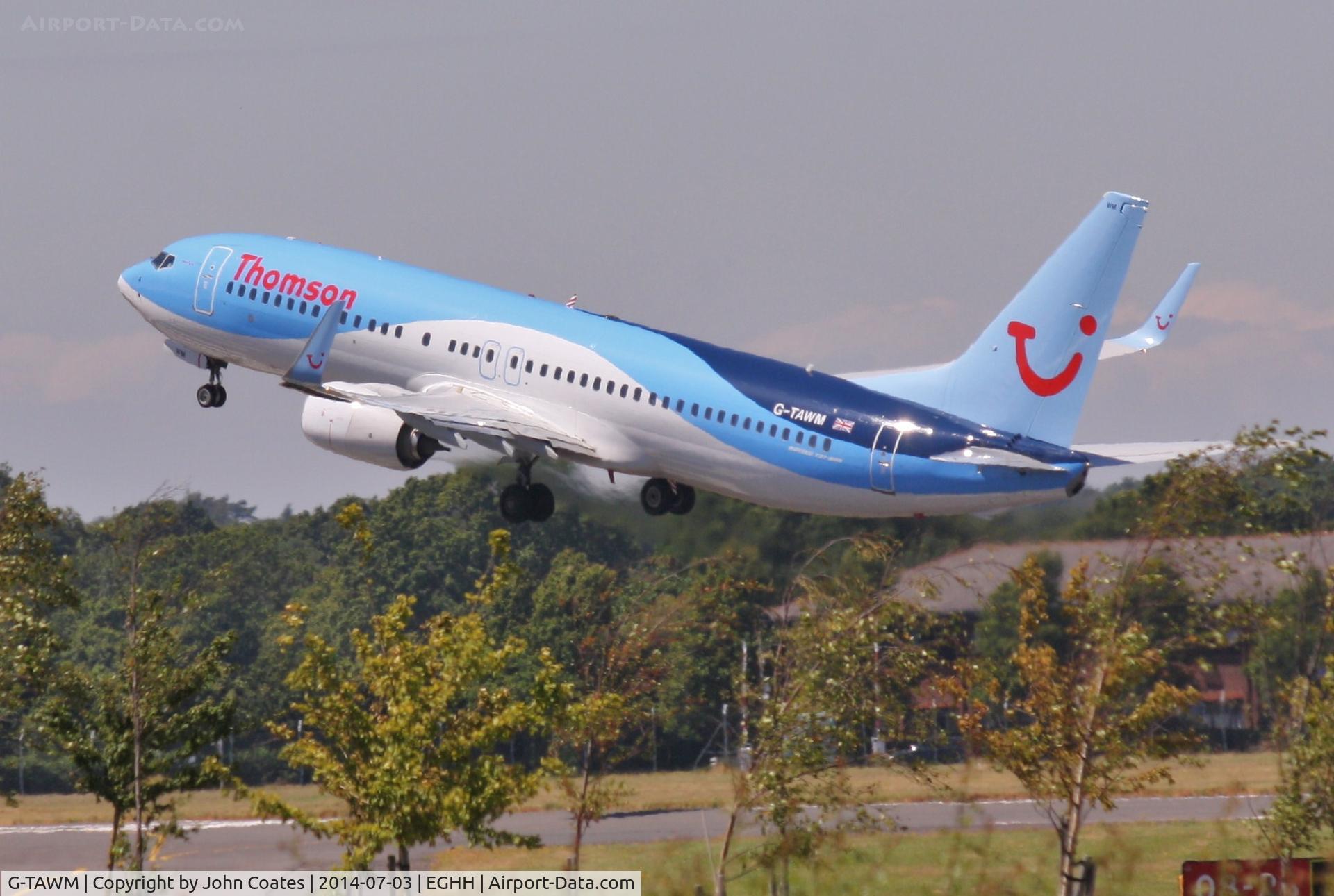 G-TAWM, 2013 Boeing 737-8K5 C/N 37249, Resident Thomson departing