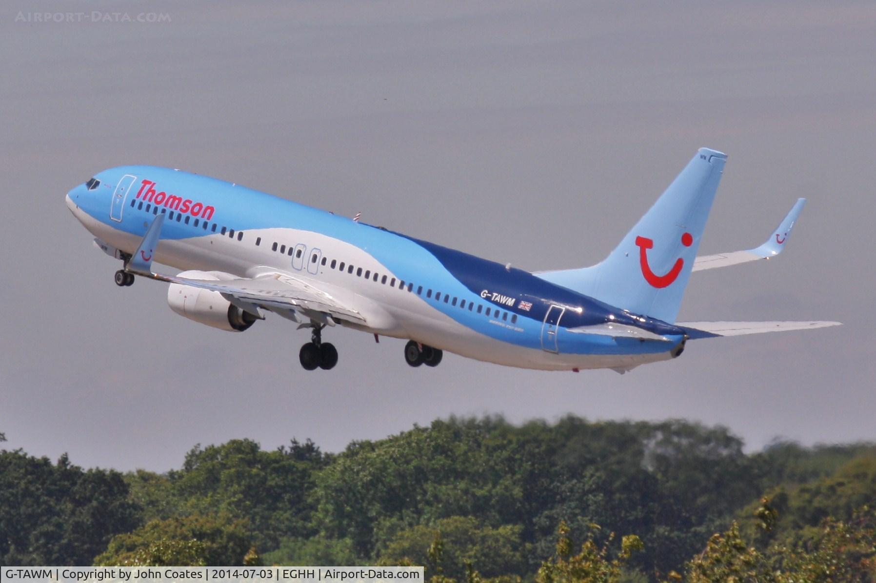 G-TAWM, 2013 Boeing 737-8K5 C/N 37249, Departing off 26