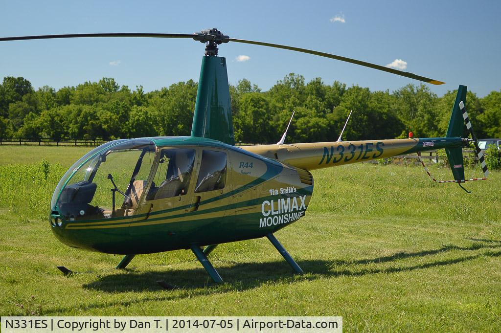 N331ES, 2001 Robinson R44 C/N 1067, At Belmont Distillery during Tim Smith's Visit.