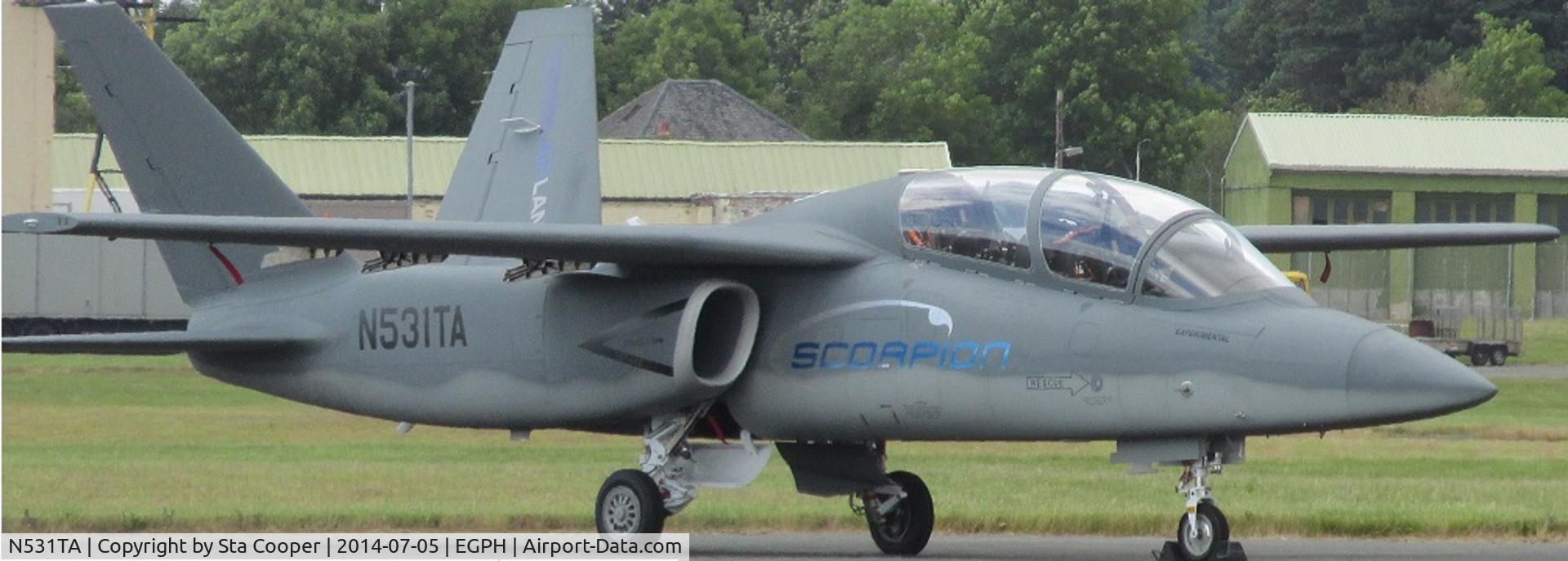 N531TA, 2013 Cessna E530 Scorpion C/N 721001, Cessna 530 on first visit to Edinburgh,uk