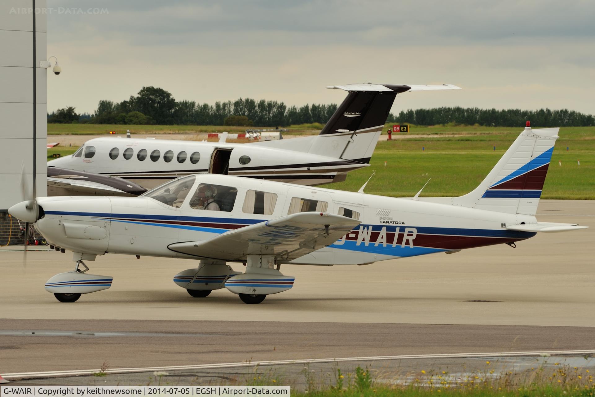 G-WAIR, 1985 Piper PA-32-301 Saratoga C/N 32-8506010, Nice visitor.