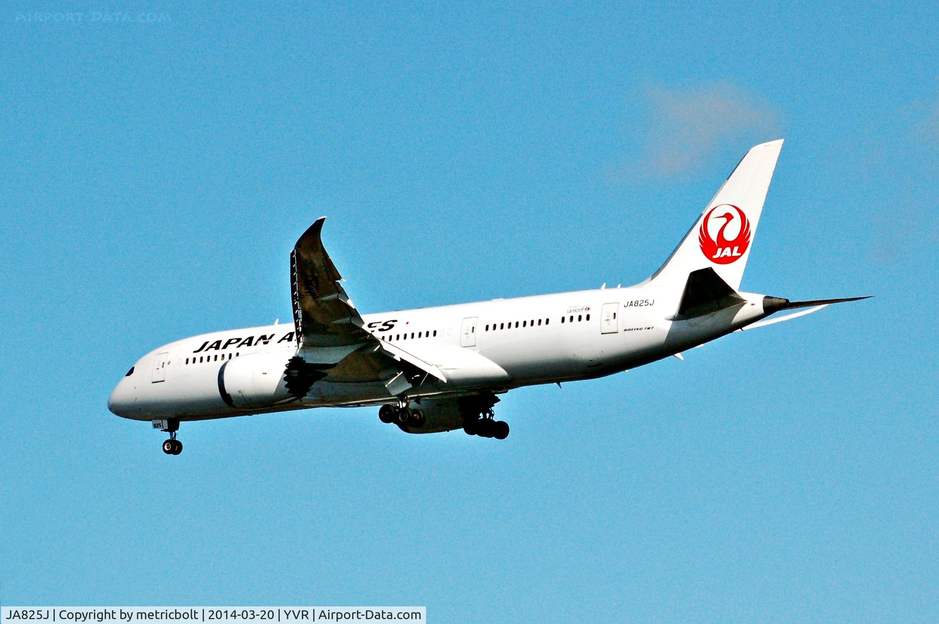 JA825J, 2012 Boeing 787-8 Dreamliner C/N 34835, Arrival from NRT