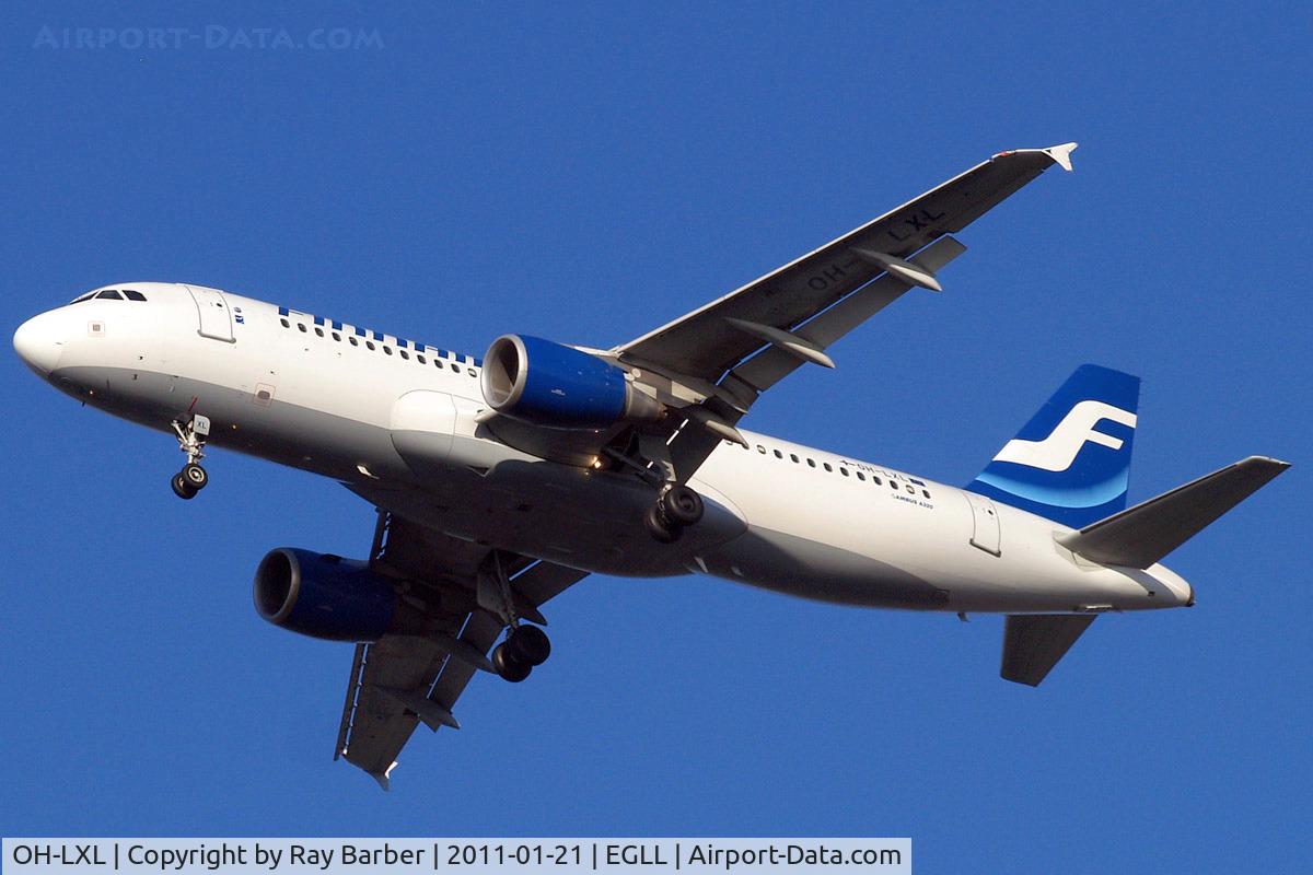 OH-LXL, 2003 Airbus A320-214 C/N 2146, Airbus A320-214 [2146] (Finnair) Home~G 21/01/2011. On approach 27R.