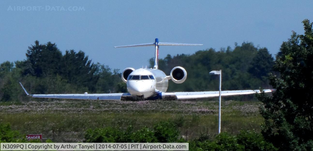 N309PQ, 2014 Bombardier CRJ-900LR (CL-600-2D24) C/N 15309, Taxiing after landing @ PIT