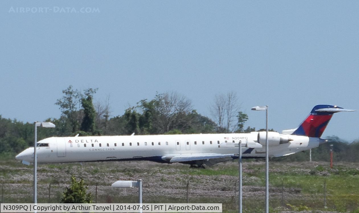 N309PQ, 2014 Bombardier CRJ-900LR (CL-600-2D24) C/N 15309, Taxiing after landing @ PIT