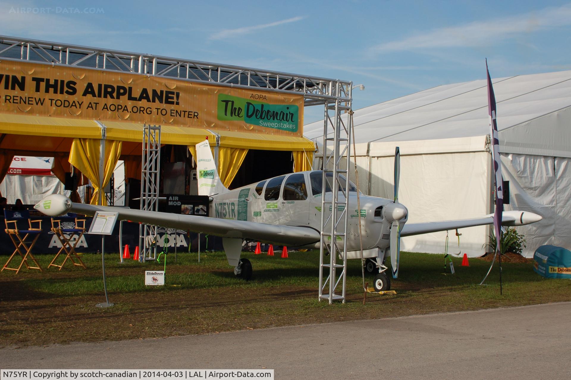 N75YR, 1963 Beech 35-B33 Debonair C/N CD-685, 1963 Beech 35-B33, N75YR, at 2014 Sun n Fun, Lakeland Linder Regional Airport, Lakeland, FL