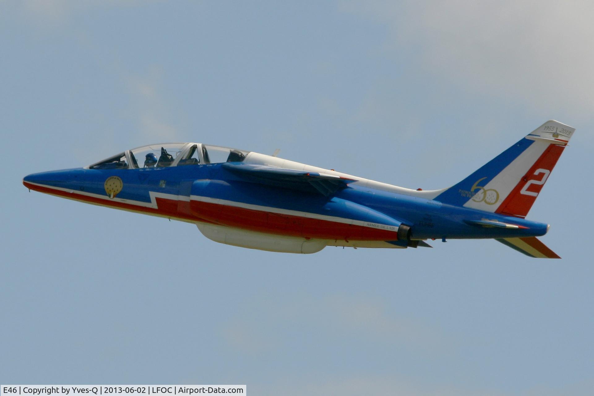 E46, Dassault-Dornier Alpha Jet E C/N E46, Dassault-Dornier Alpha Jet E (F-UHRF), Athos 02 of Patrouille de France 2013, Châteaudun Air Base 279 (LFOC) open day 2013