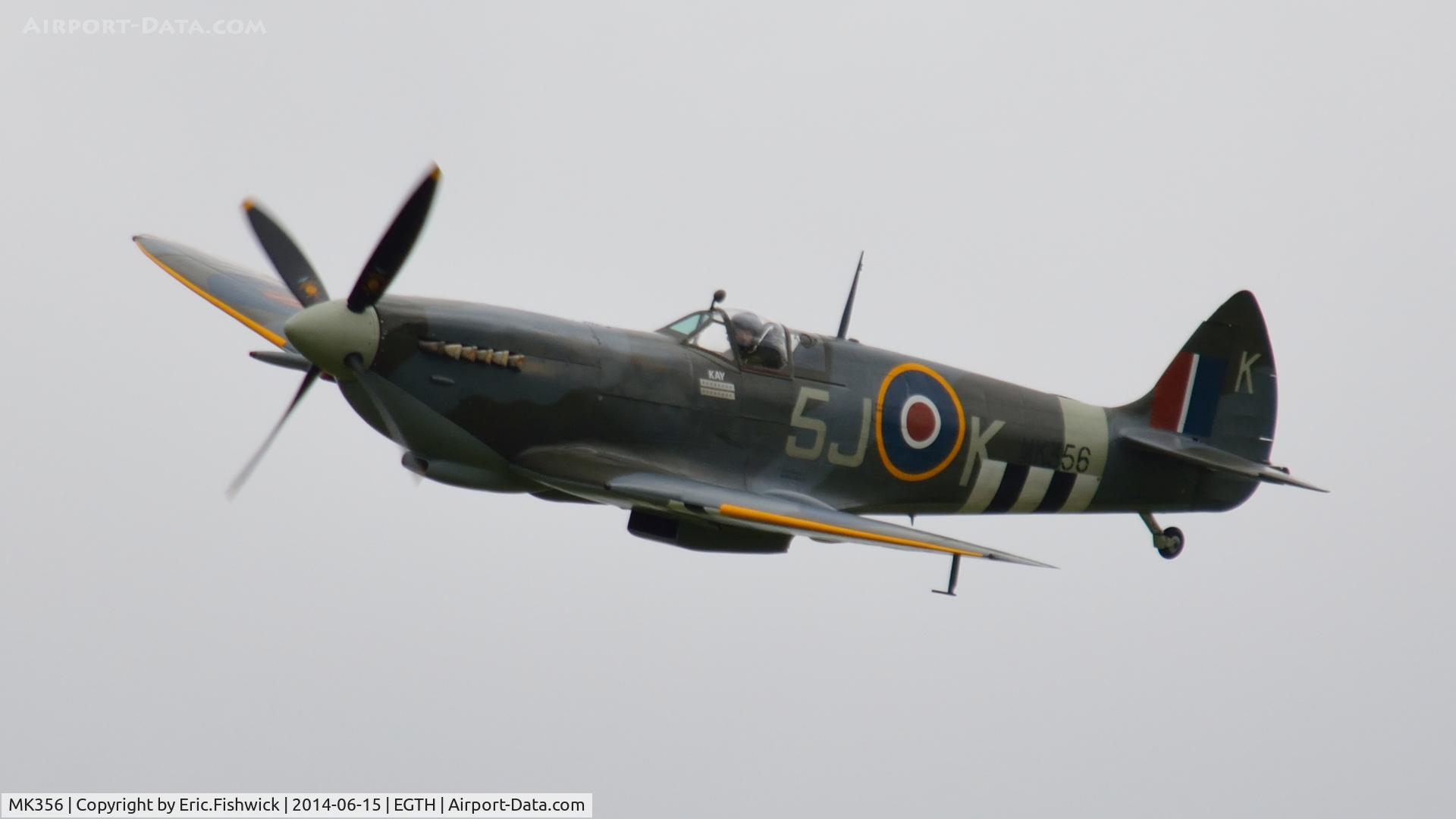 MK356, 1944 Supermarine 361 Spitfire LF.IXc C/N CBAF.IX.1561, 43. MK356 - now painted to represent Spitfire Mk IXc ML214, coded ‘5J-K’, (with invasion stripes.)
