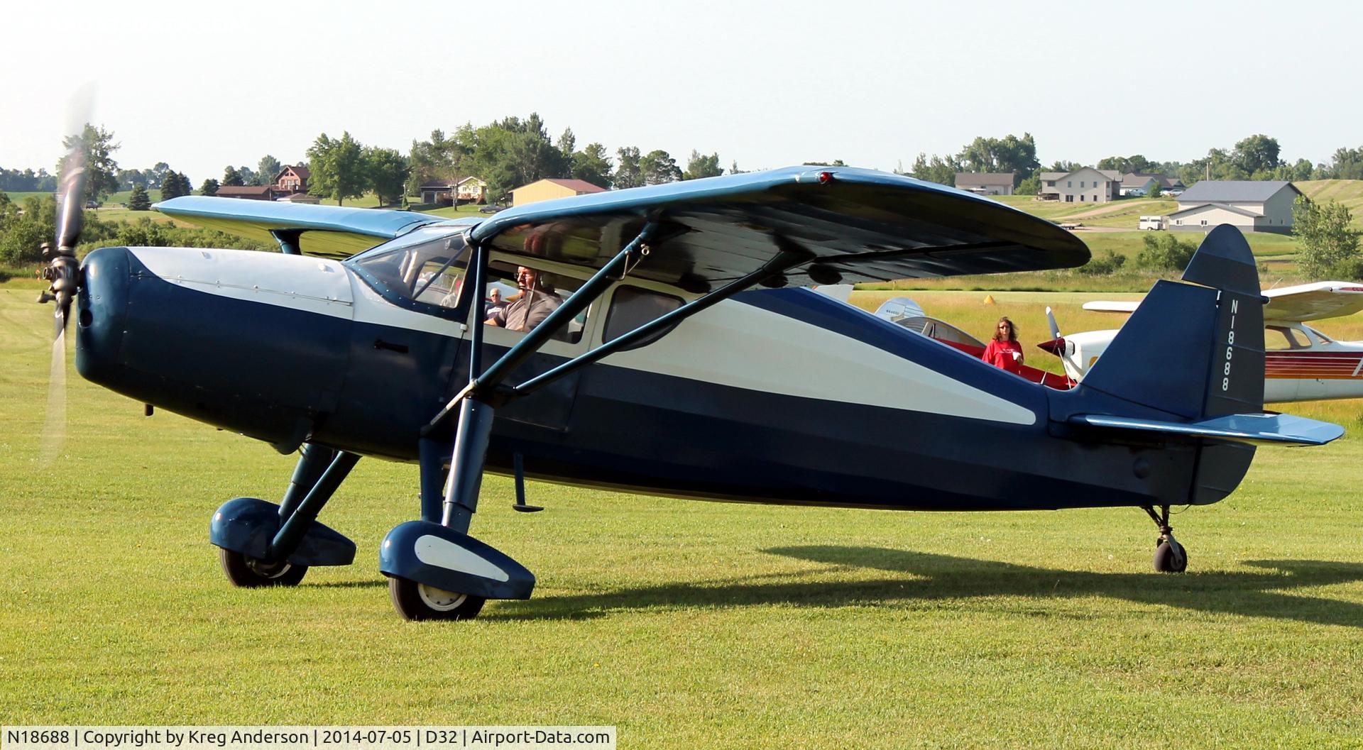 N18688, 1939 Fairchild 24R-46 C/N W-101, 2014 Starbuck Fly-in