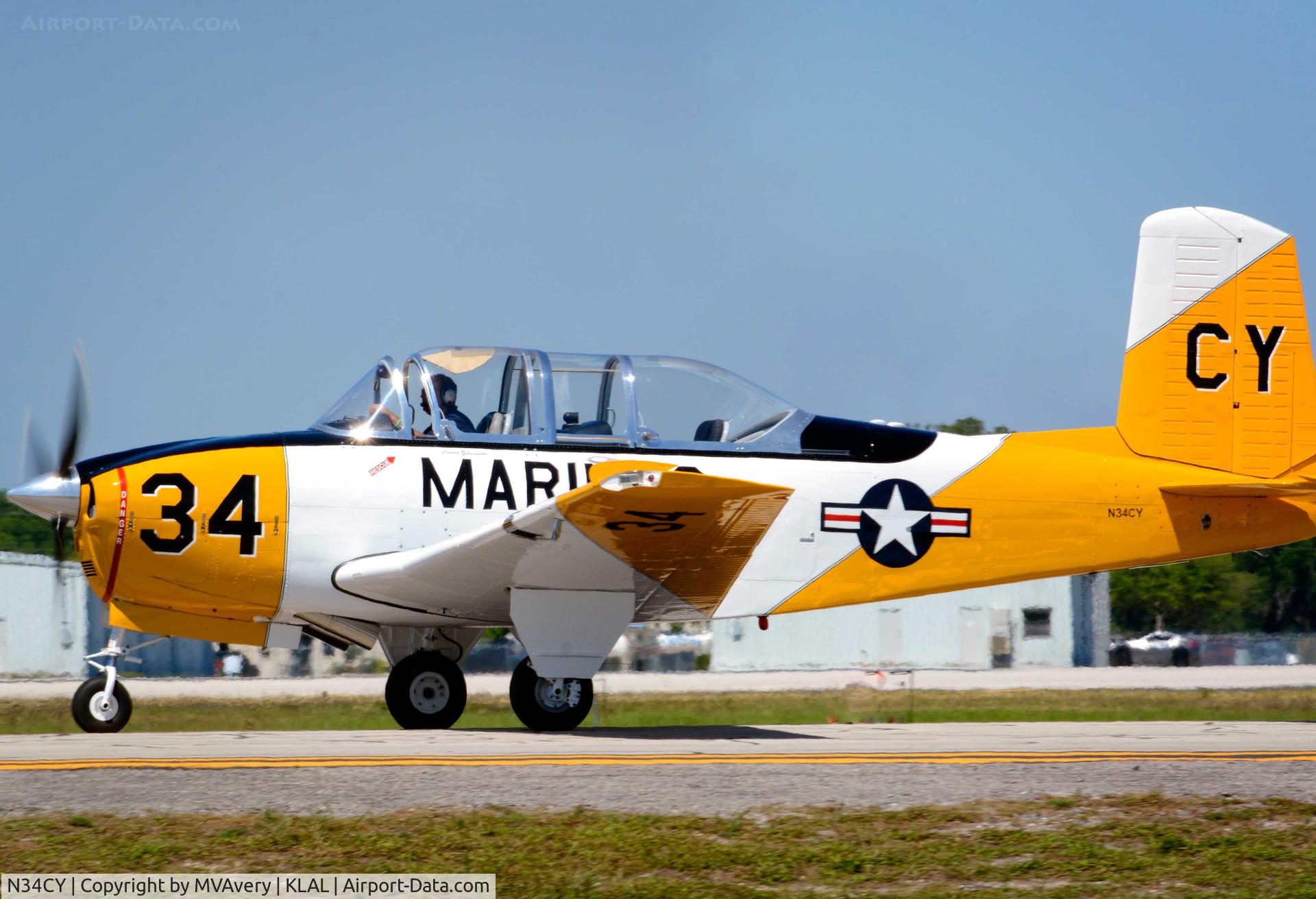 N34CY, 1956 Beech T-34B C/N 143984, 2014 Sun n Fun
