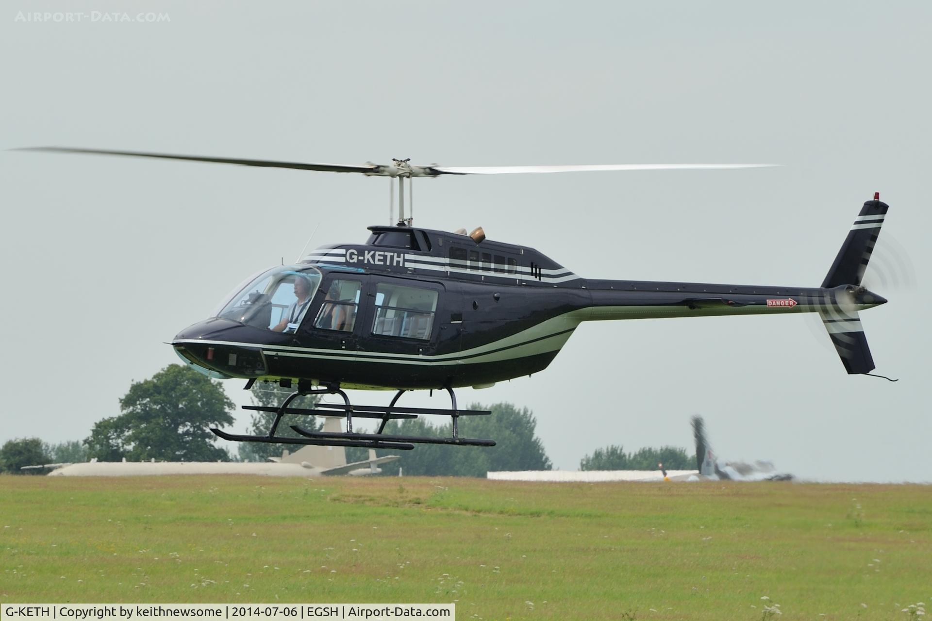 G-KETH, 1974 Agusta AB-206B JetRanger II C/N 8418, Rare Visitor.