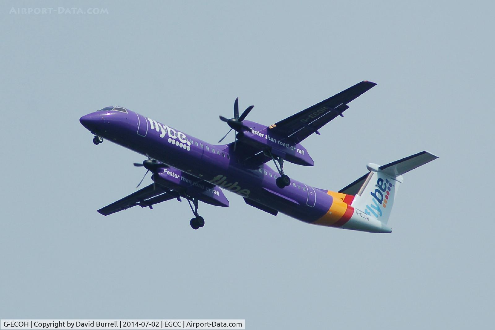 G-ECOH, 2008 De Havilland Canada DHC-8-402Q Dash 8 C/N 4221, Flybe De Havilland Canada DHC-8-402Q G-ECOH on approach to Manchester Airport.