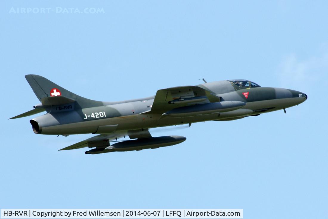 HB-RVR, 1955 Hawker Hunter T.68 C/N 41H-670806, Former J-4201