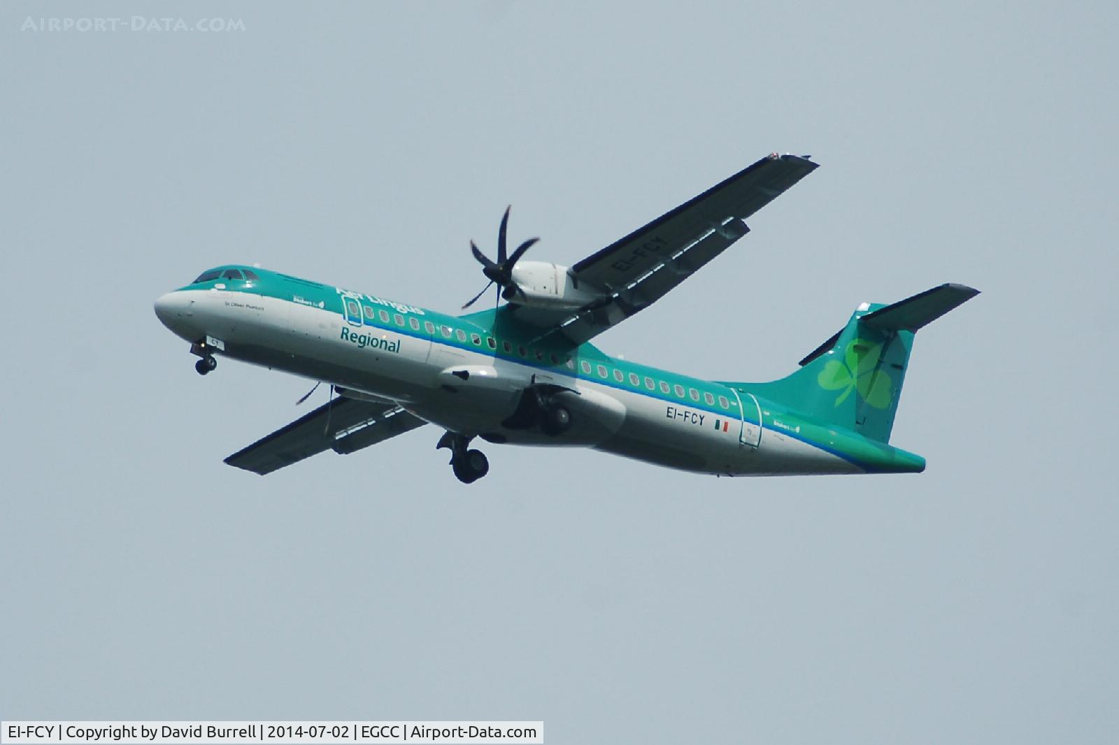 EI-FCY, 2014 ATR 72-600 (72-212A) C/N 1139, Aer Lingus Regional ATR 72-600 EI-FCY on approach to Manchester Airport.
