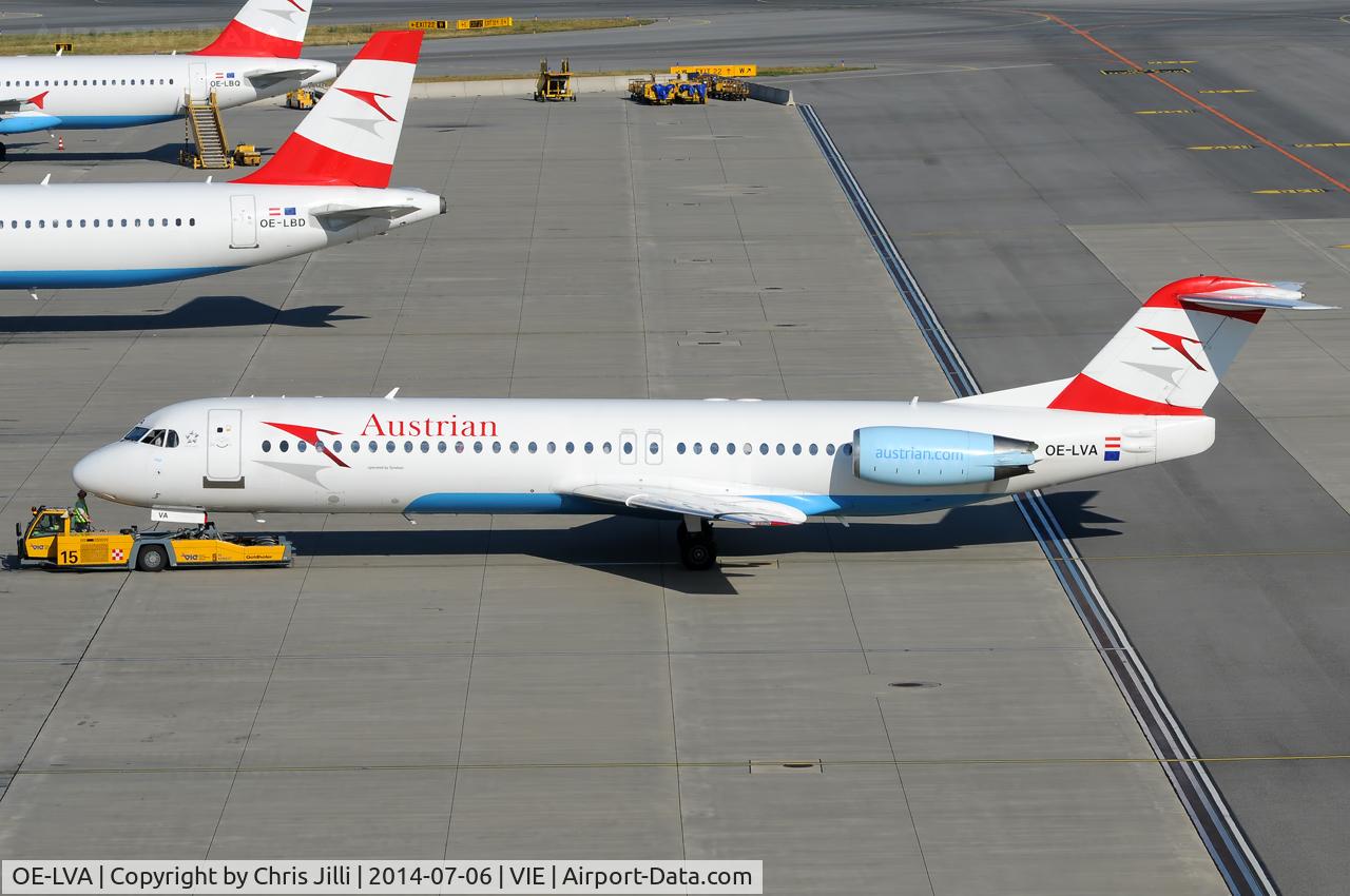 OE-LVA, 1994 Fokker 100 (F-28-0100) C/N 11490, Austrian Airlines