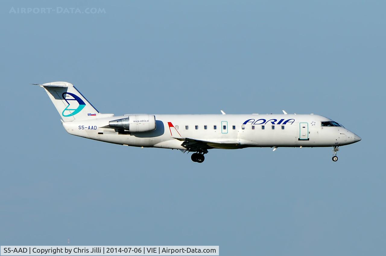 S5-AAD, 1997 Canadair CRJ-200LR (CL-600-2B19) C/N 7166, Adria Airways