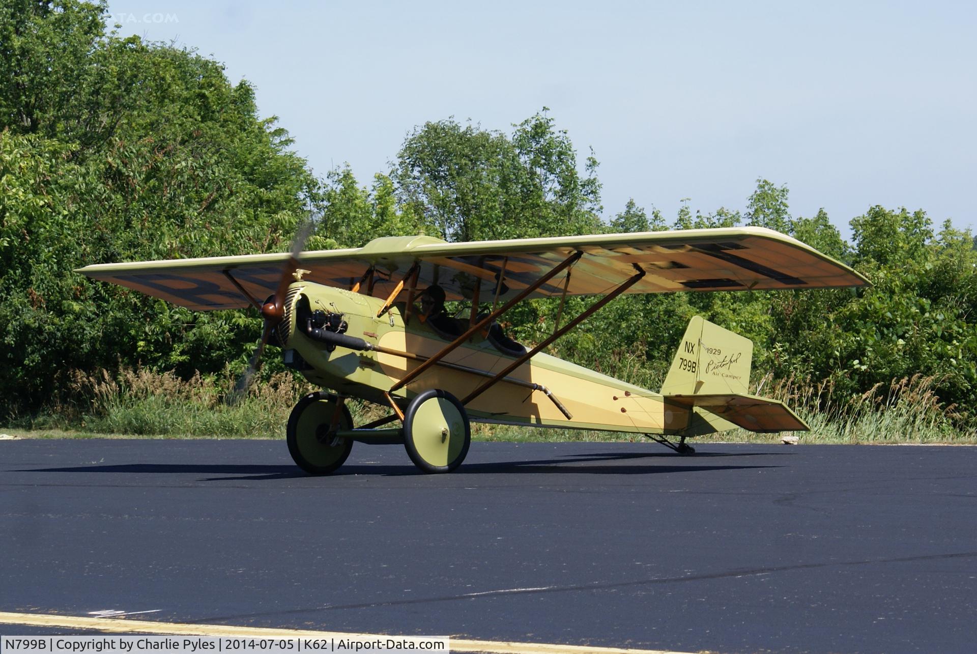 N799B, Pietenpol Air Camper C/N 001 (N799B), Taxiing at K62