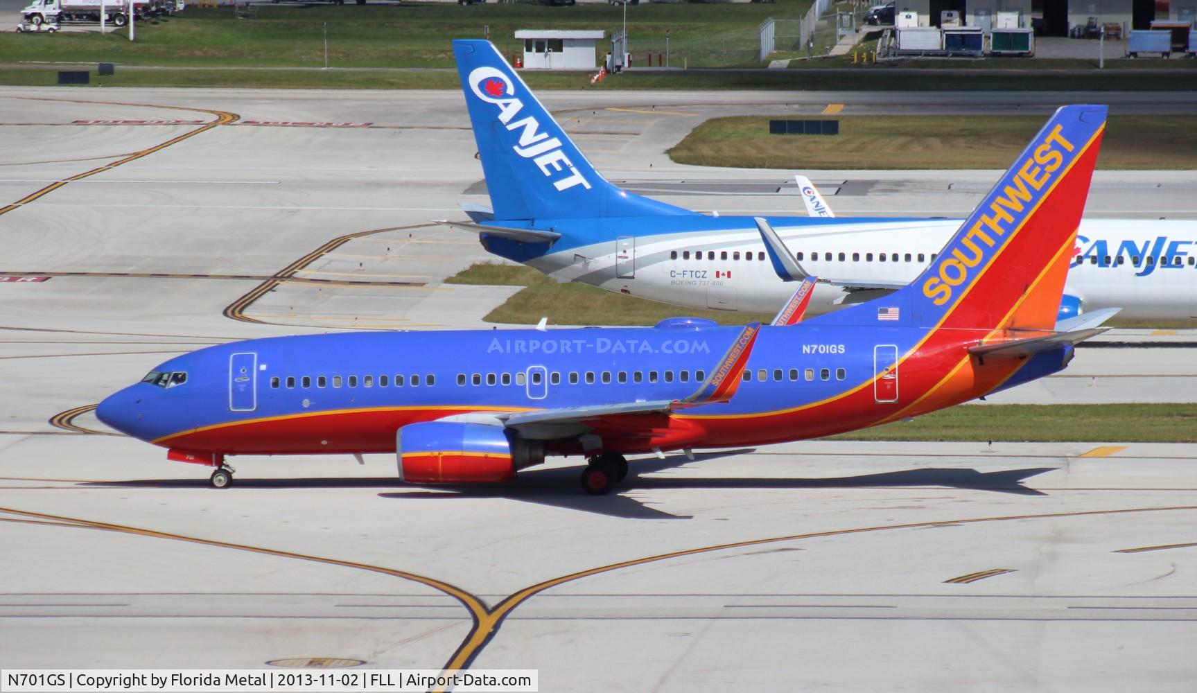 N701GS, 1997 Boeing 737-7H4 C/N 27836, Southwest 737-700