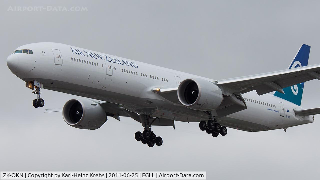 ZK-OKN, 2010 Boeing 777-306/ER C/N 38406, Air New Zealand