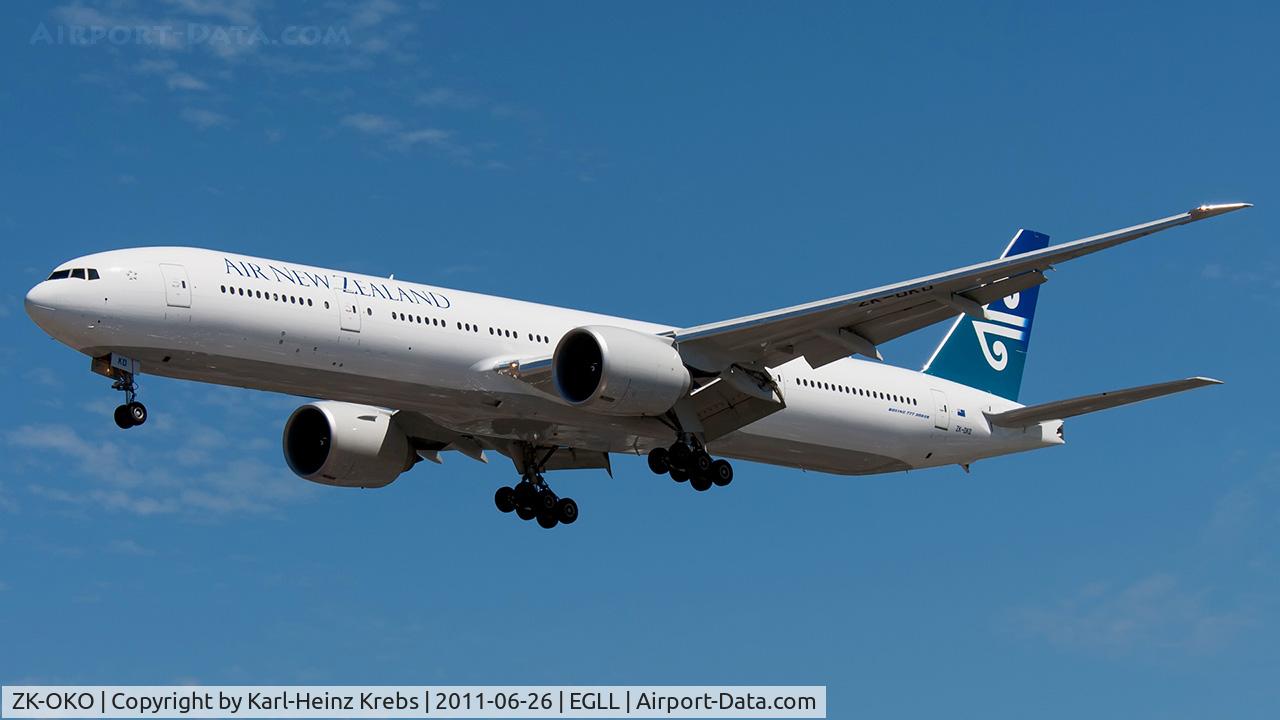 ZK-OKO, 2011 Boeing 777-306/ER C/N 38407, Air New Zealand