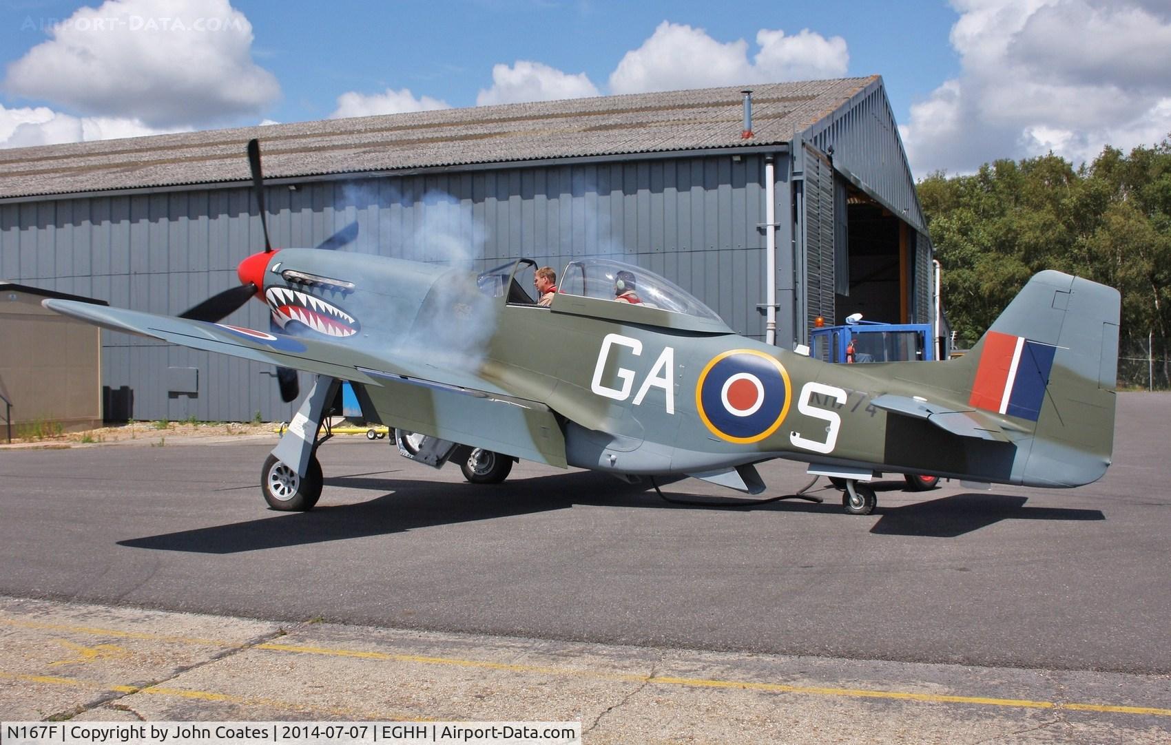 N167F, 1944 North American P-51D Mustang C/N 122-40417, Preparing to depart after repaint