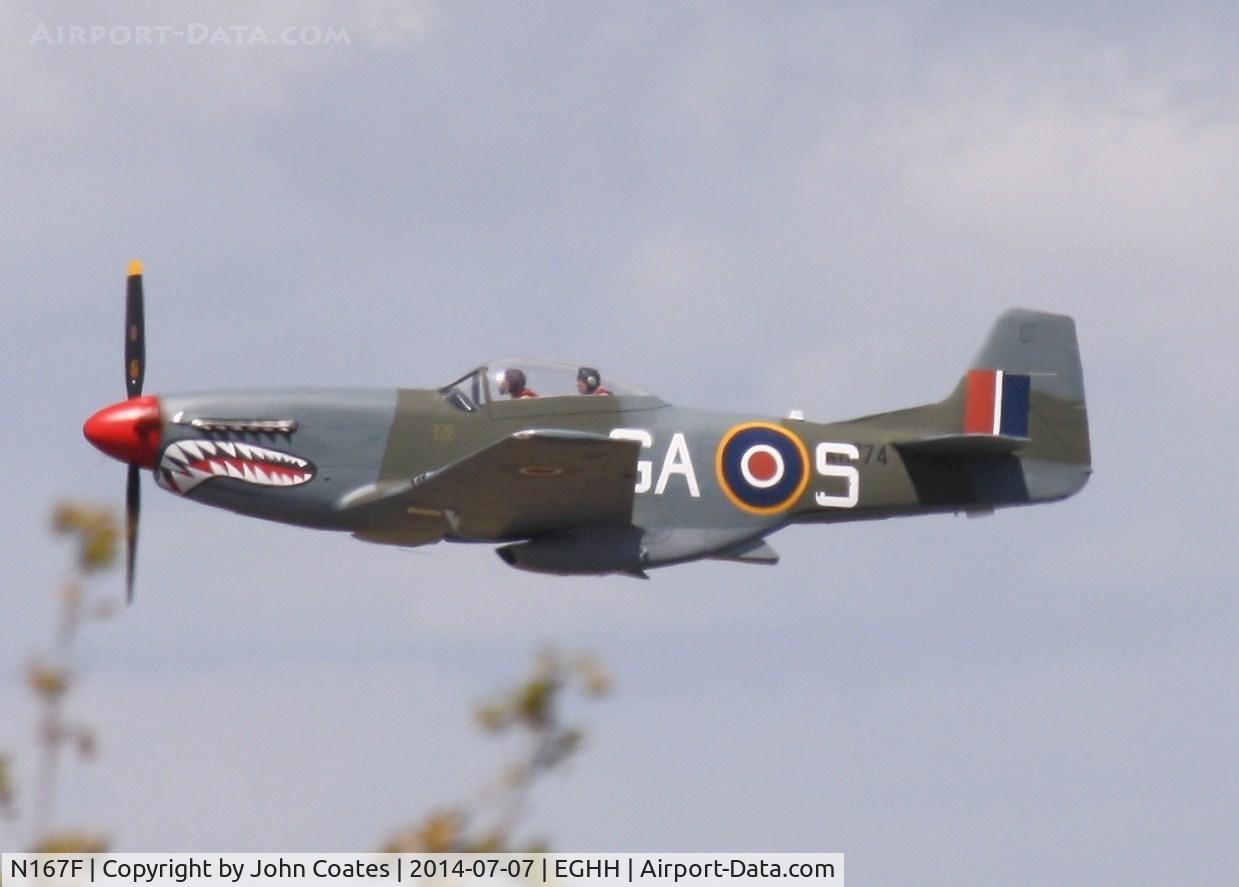 N167F, 1944 North American P-51D Mustang C/N 122-40417, Soon to be G-SHWM departs after repaint