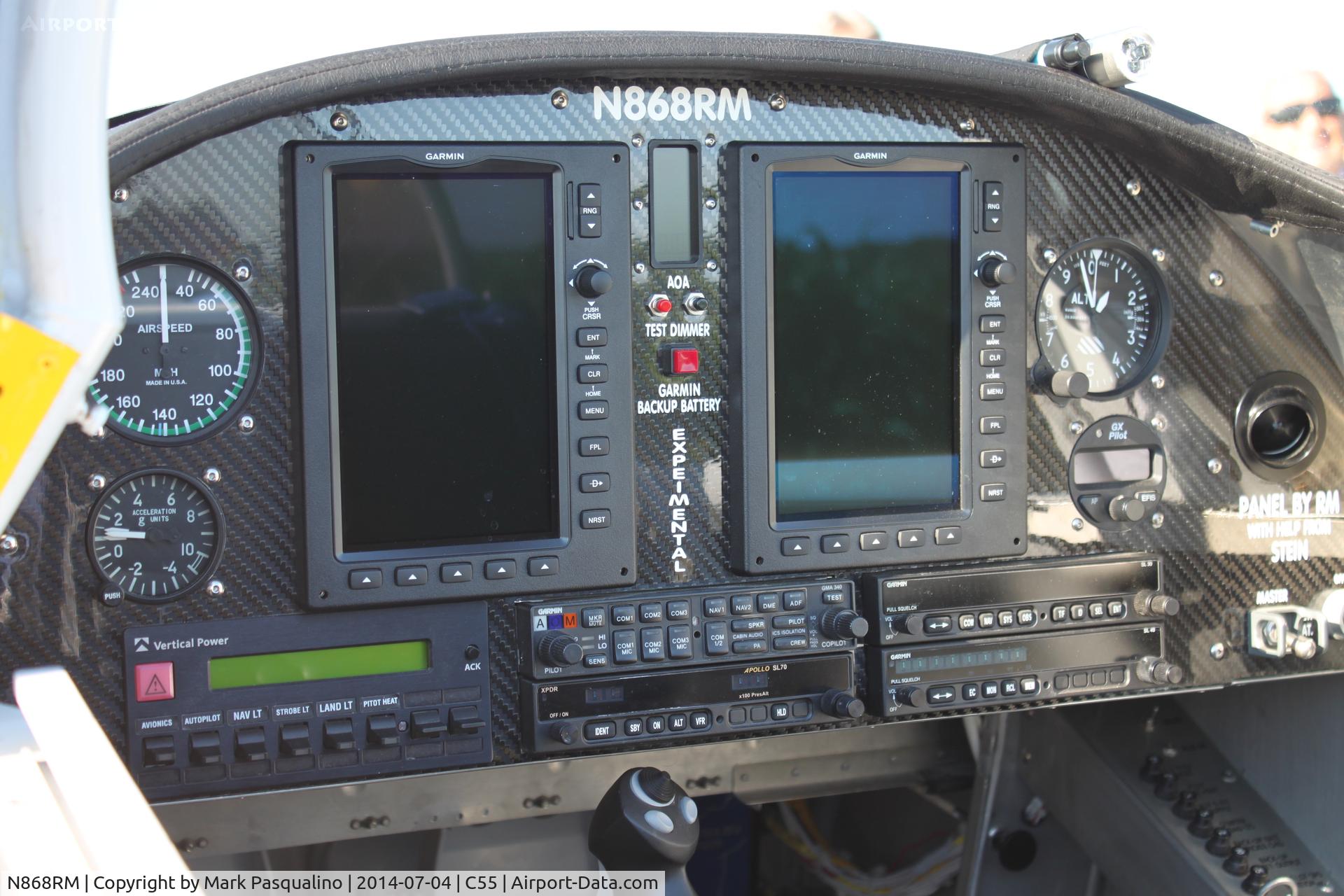 N868RM, 2012 Vans RV-8A C/N 81347, Vans RV-8A