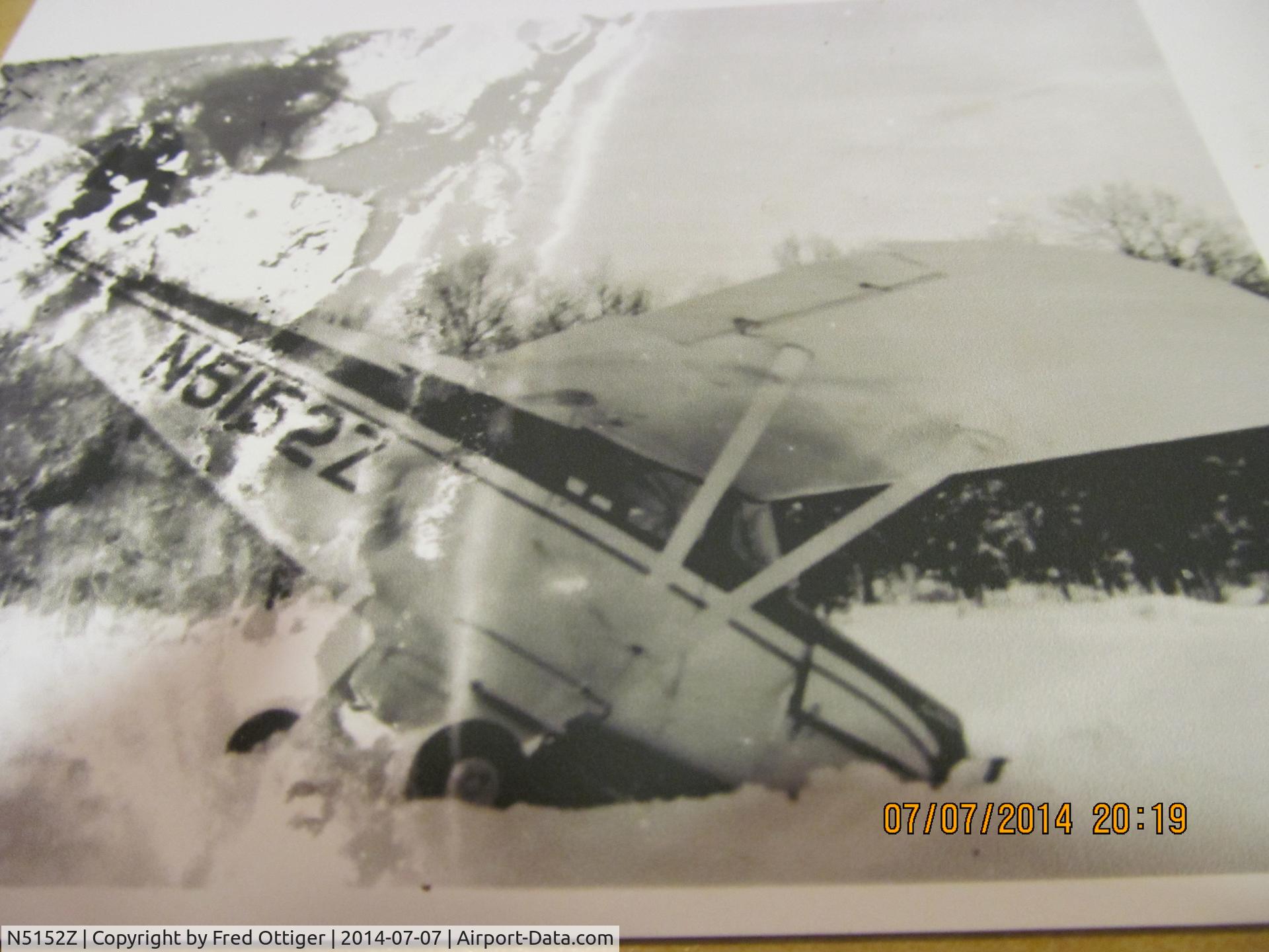 N5152Z, 1961 Piper PA-22-108 Colt C/N 22-8802, Picture taken 1963 at Ottiger Airport Montague, Michigan.