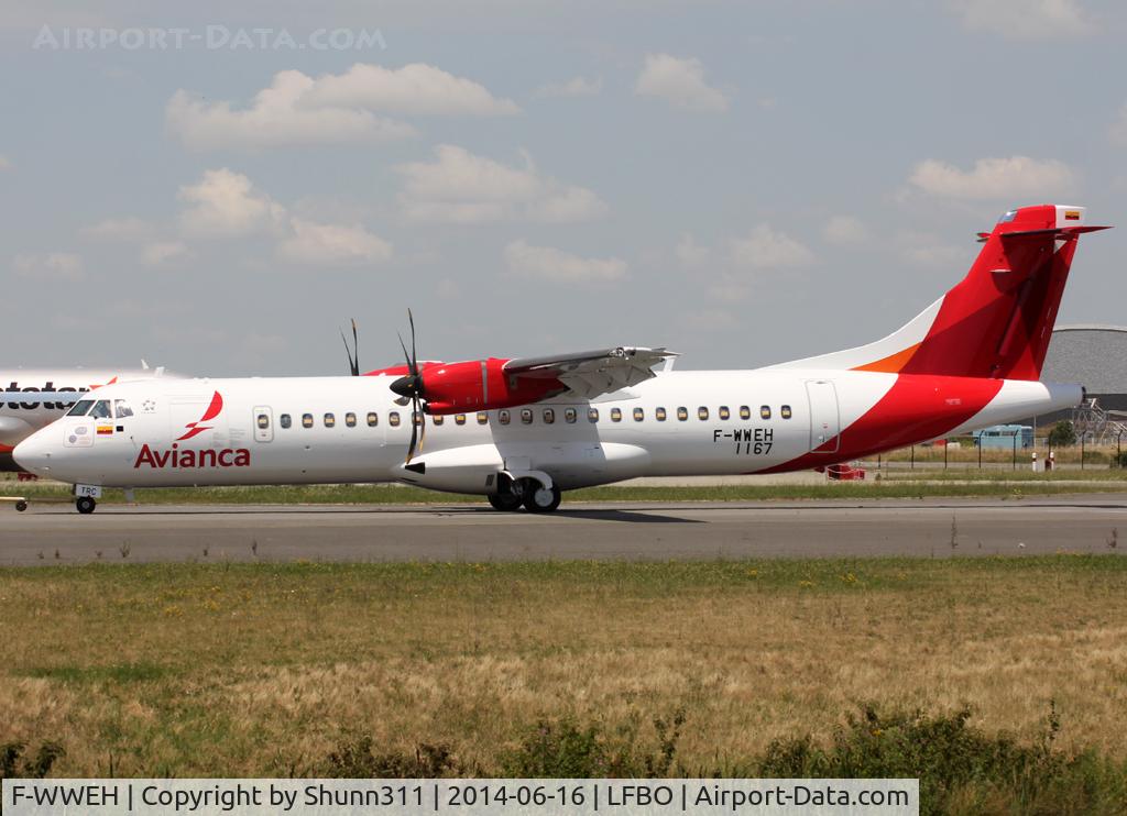F-WWEH, 2014 ATR 72-600 (72-212A) C/N 1167, C/n 1167 - To be TG-TRC