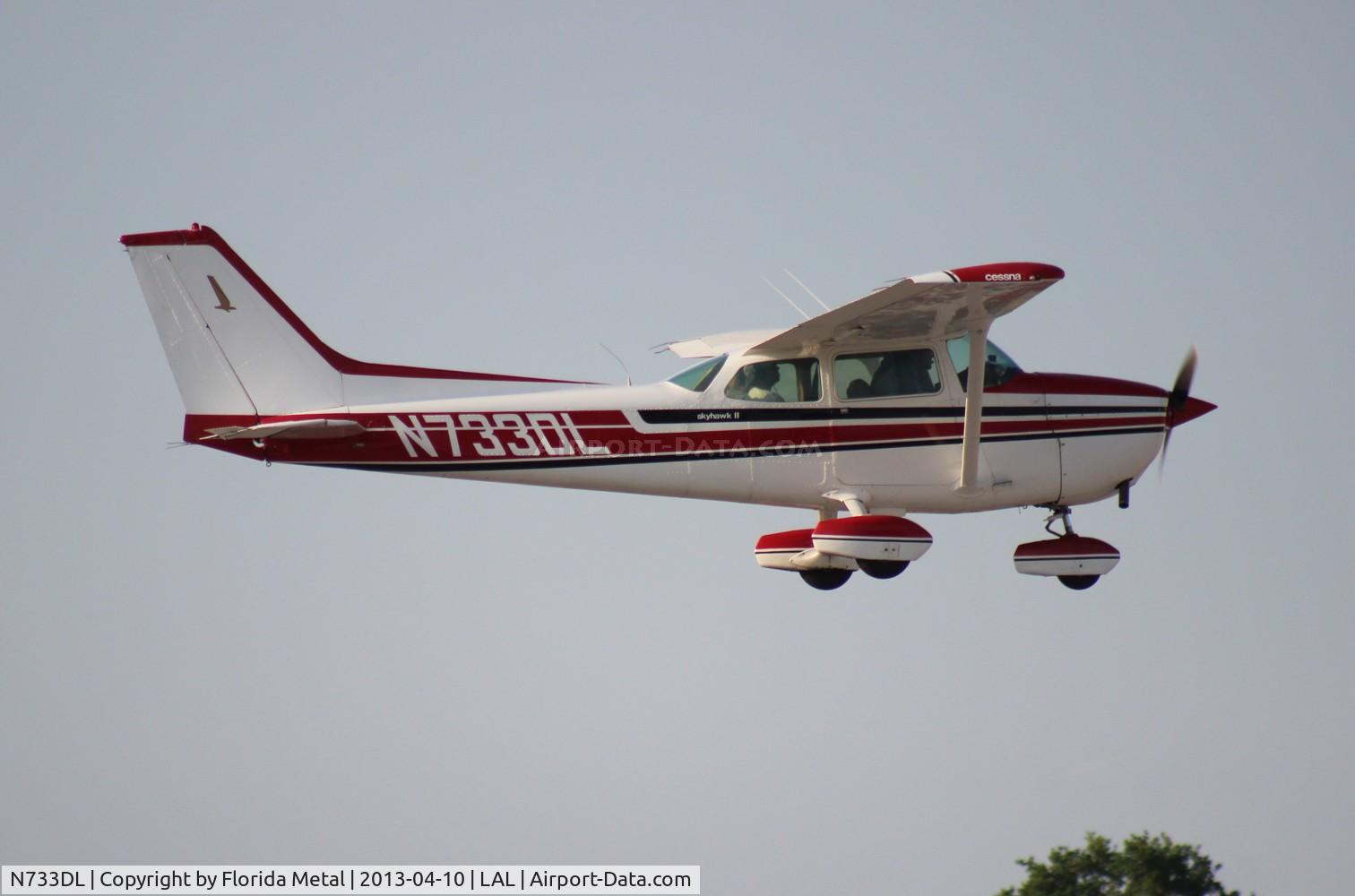 N733DL, 1976 Cessna 172N C/N 17268214, Cessna 172N departing Sun N Fun 2013