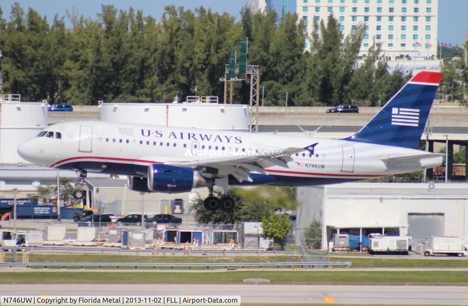 N746UW, 2000 Airbus A319-112 C/N 1297, US Airways A319
