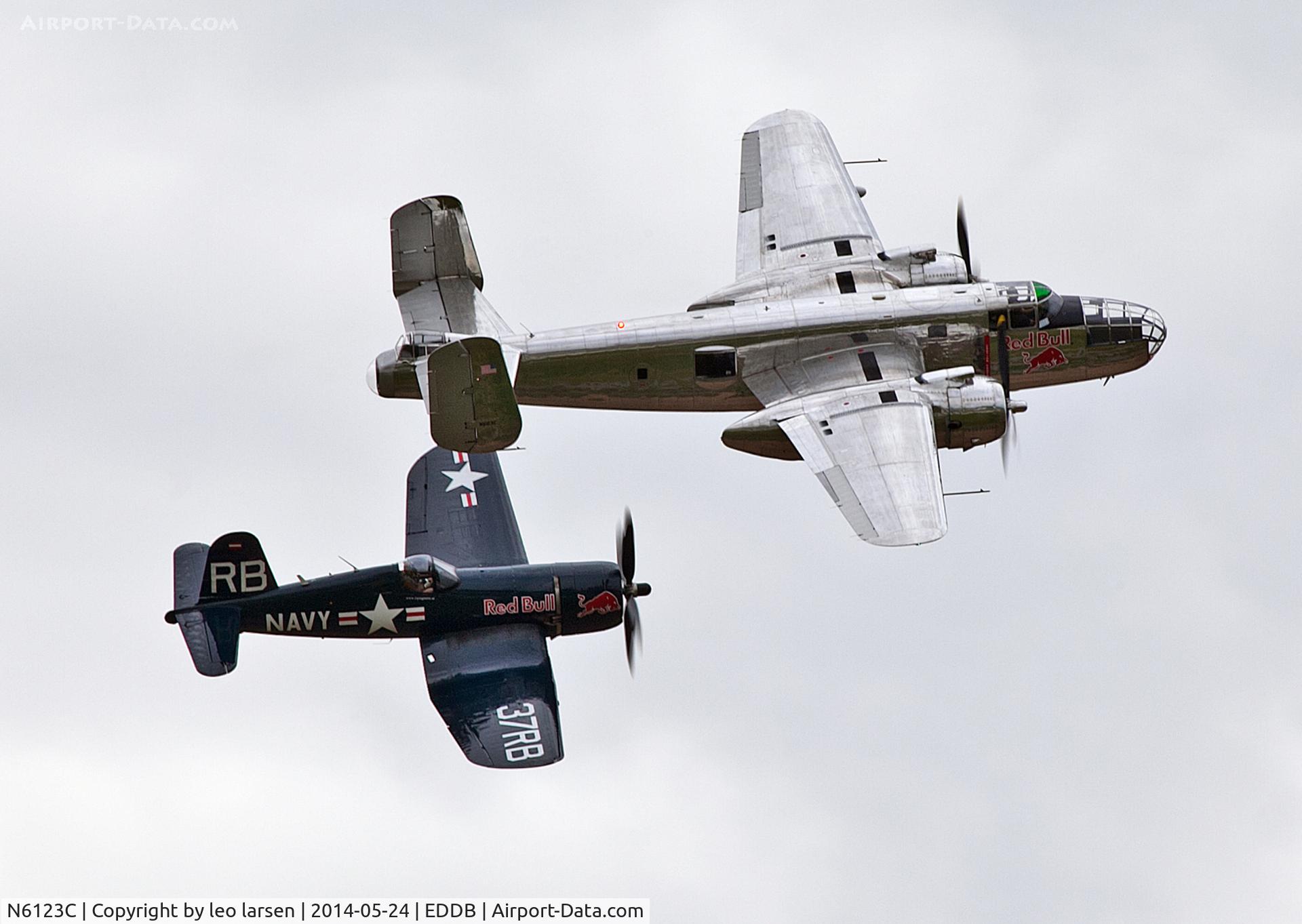 N6123C, 1945 North American B-25J-30-NC Mitchell Mitchell C/N 108-47647, ILA Berlin Air Show 24.5.14