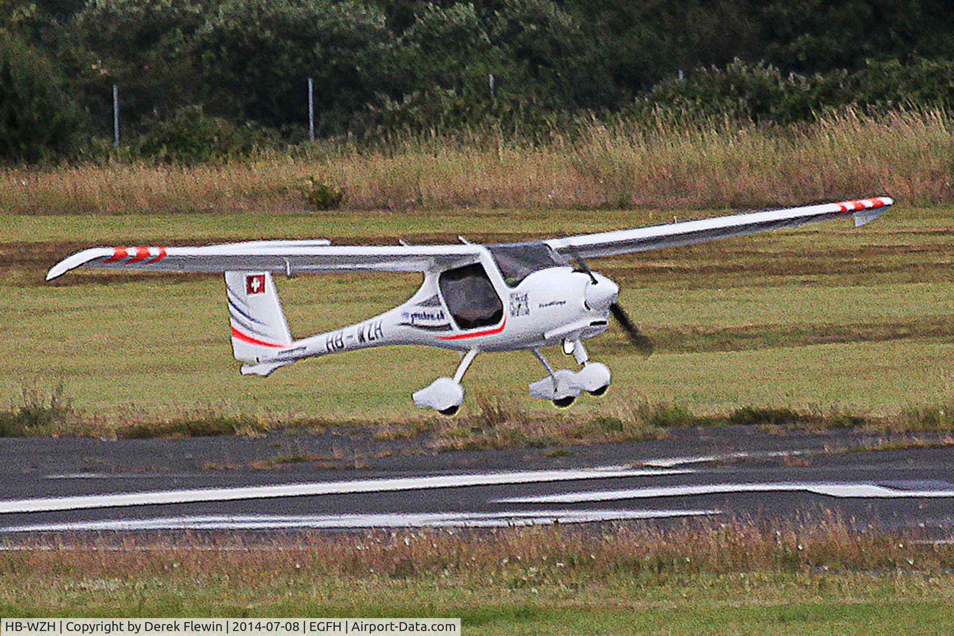 HB-WZH, 2012 Pipistrel Virus SW C/N 428 SWN 100 ELA, Visiting Pipistrel Virus SW, seen landing on runway 28 at EGFH.