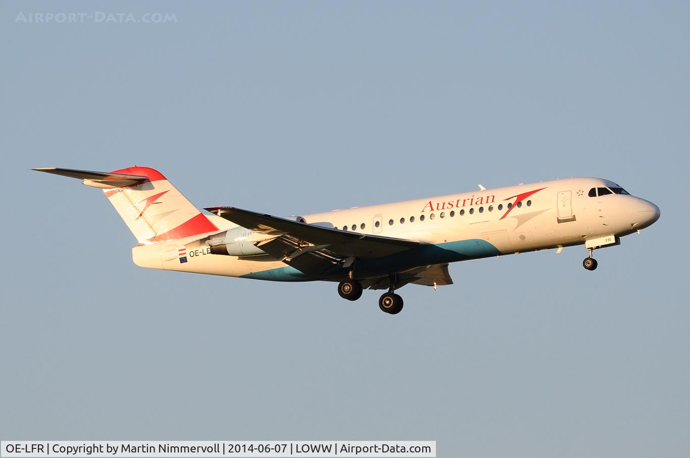 OE-LFR, 1996 Fokker 70 (F-28-0070) C/N 11572, Austrian Airlines