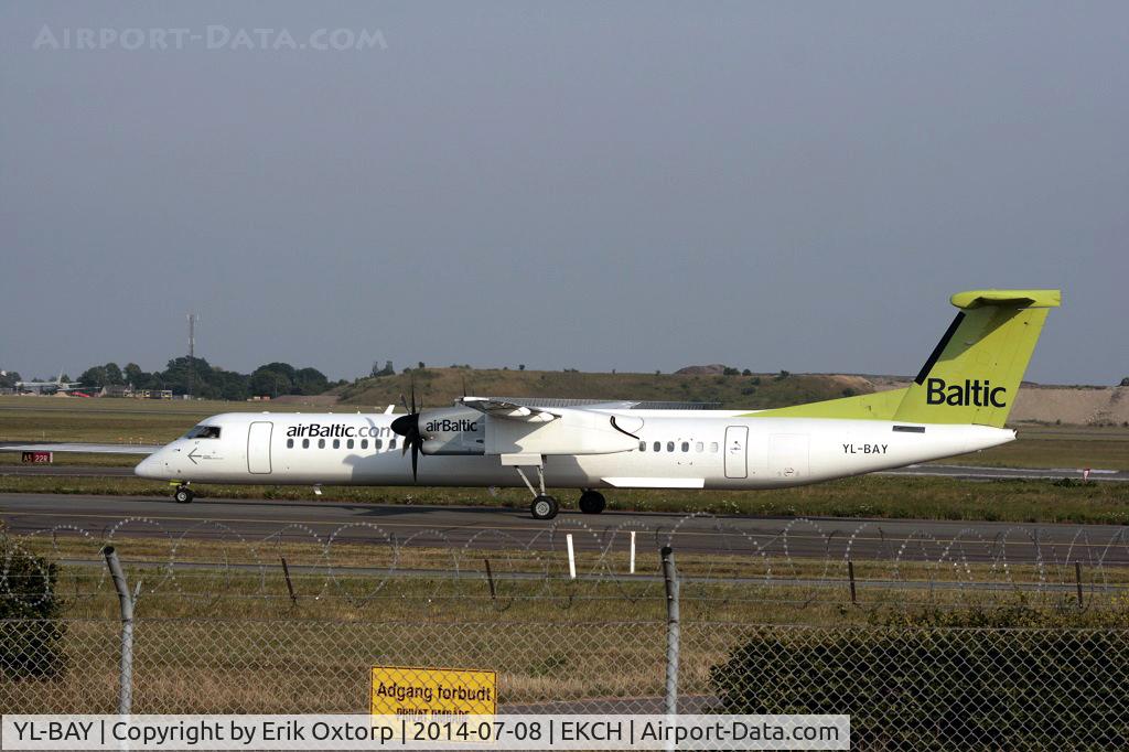 YL-BAY, 2010 De Havilland Canada DHC-8-402Q Dash 8 C/N 4331, YL-BAY just arrived on rw 04L