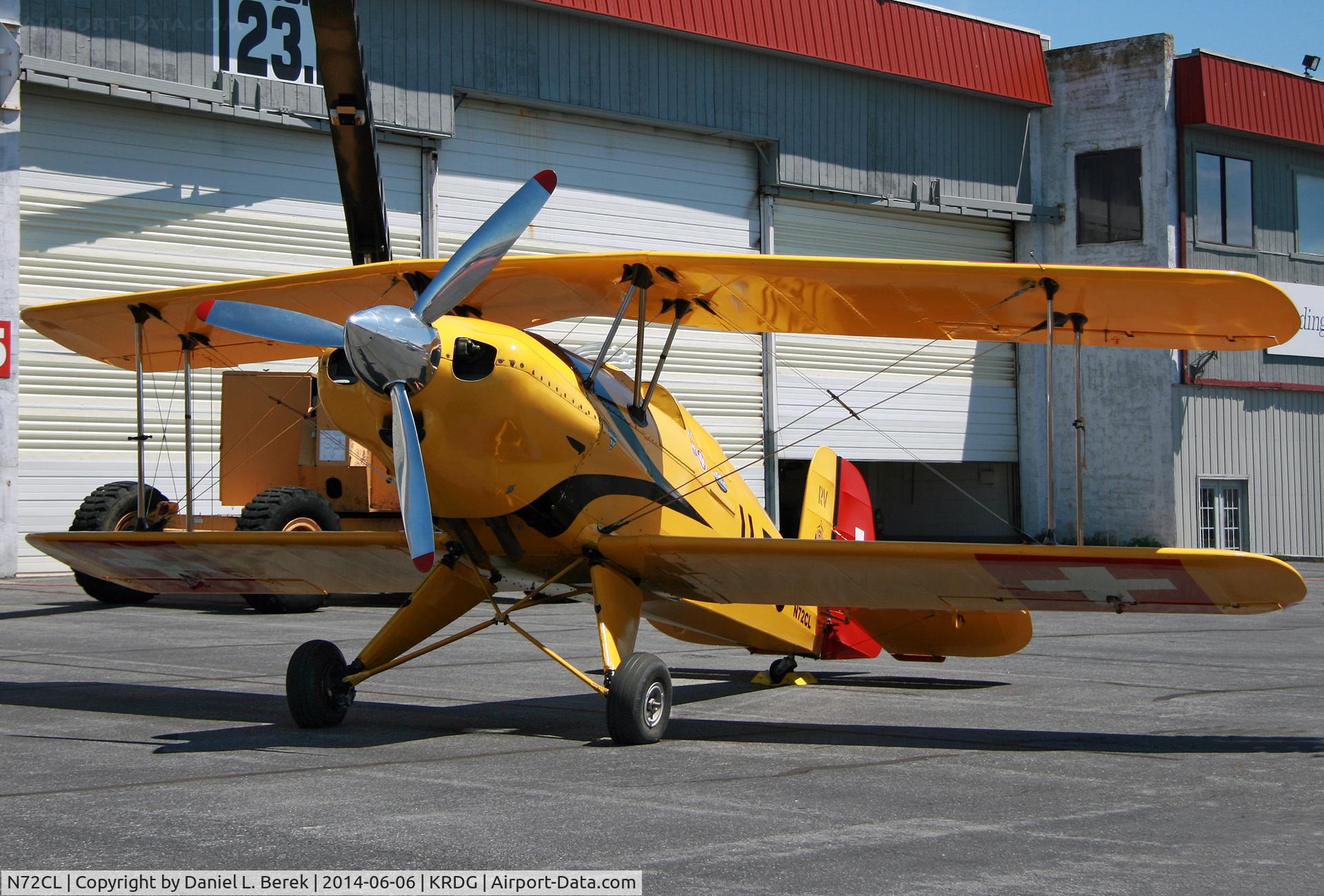 N72CL, 1972 Lamb CJ-1 C/N 747, Jerry Wells's beautiful modified Jungmeister takes a break for the next day's airshow performance.