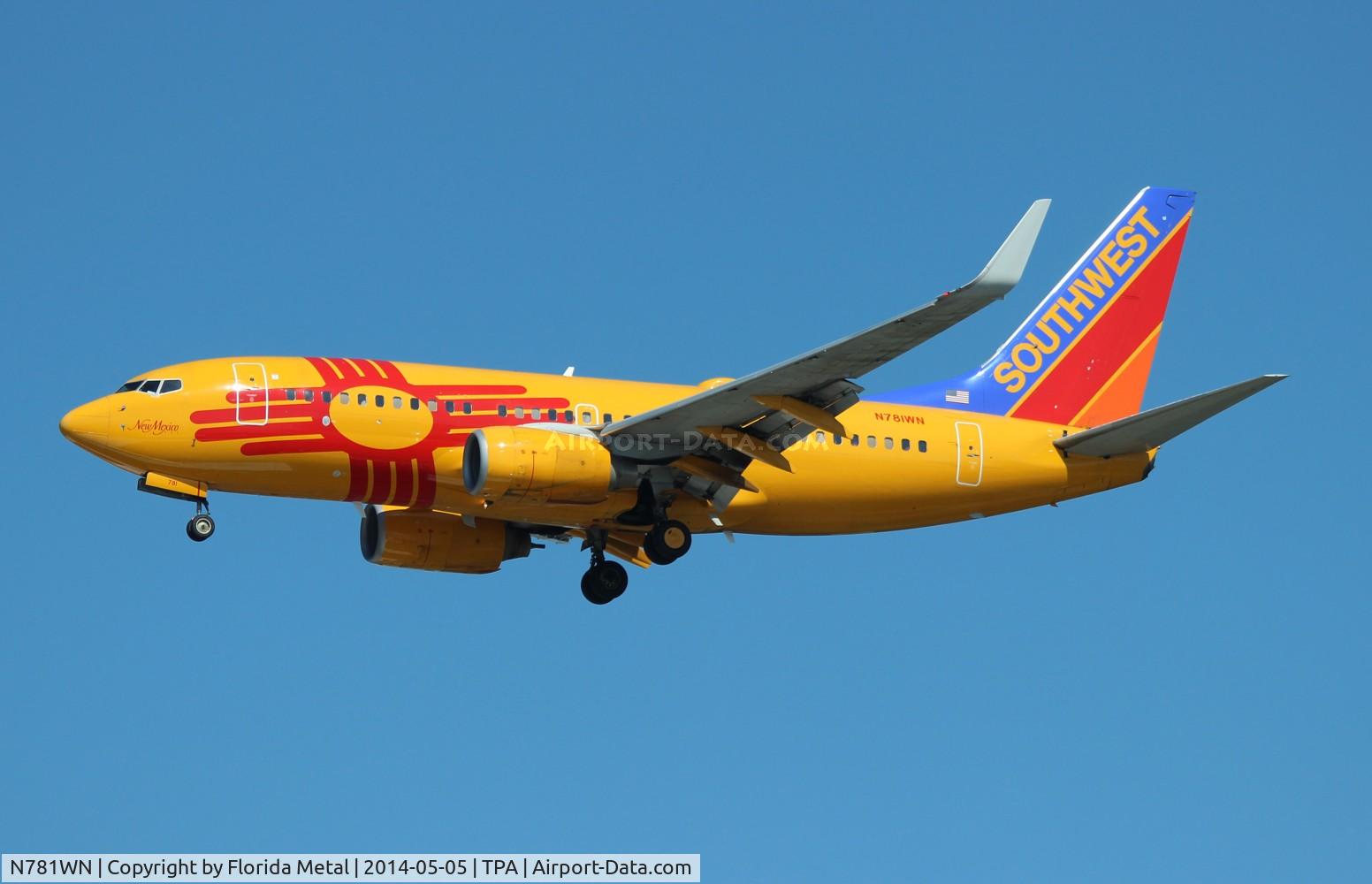 N781WN, 2000 Boeing 737-7H4 C/N 30601, Southwest New Mexico One 737-700