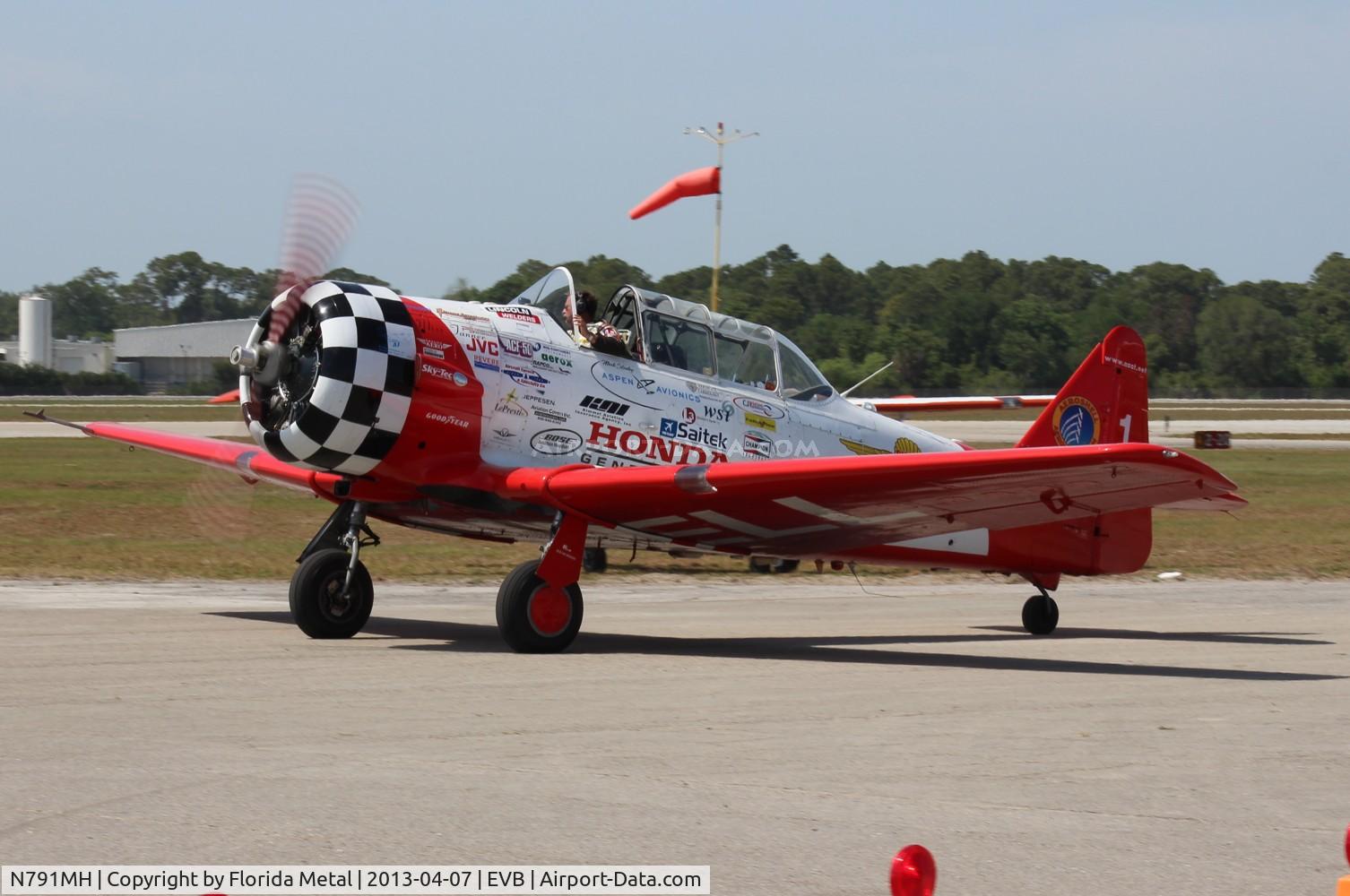 N791MH, 1951 North American T-6G Texan C/N 182-478, Aeroshell T-6G at New Smyrna Beach Airshow