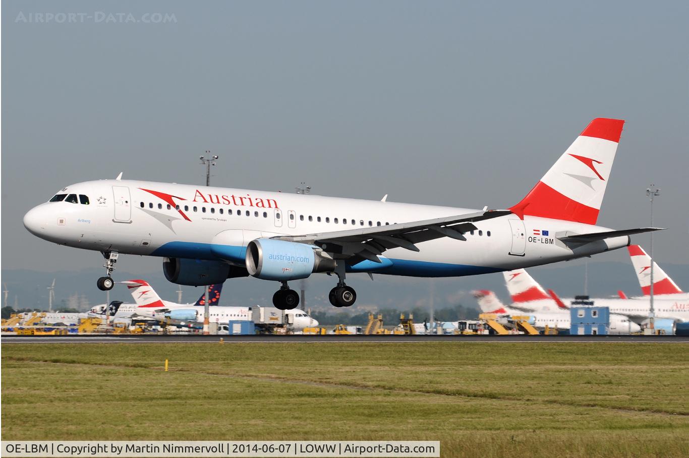 OE-LBM, 2001 Airbus A320-214 C/N 1504, Austrian Airlines