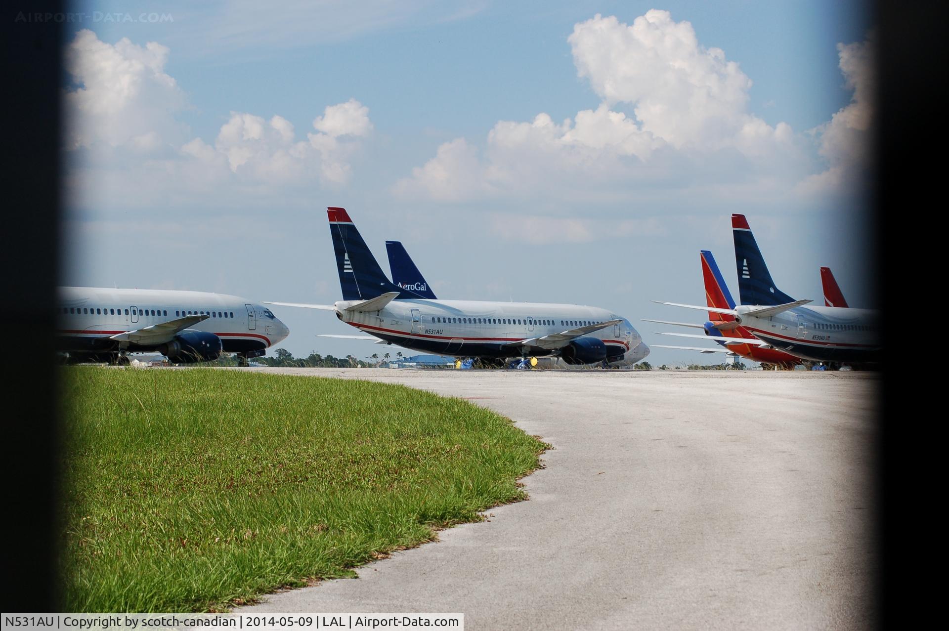 N531AU, 1989 Boeing 737-3B7 C/N 24478, 1989 Boeing 737-3B7, N531AU at Lakeland Linder Regional Airport, Lakeland, FL
