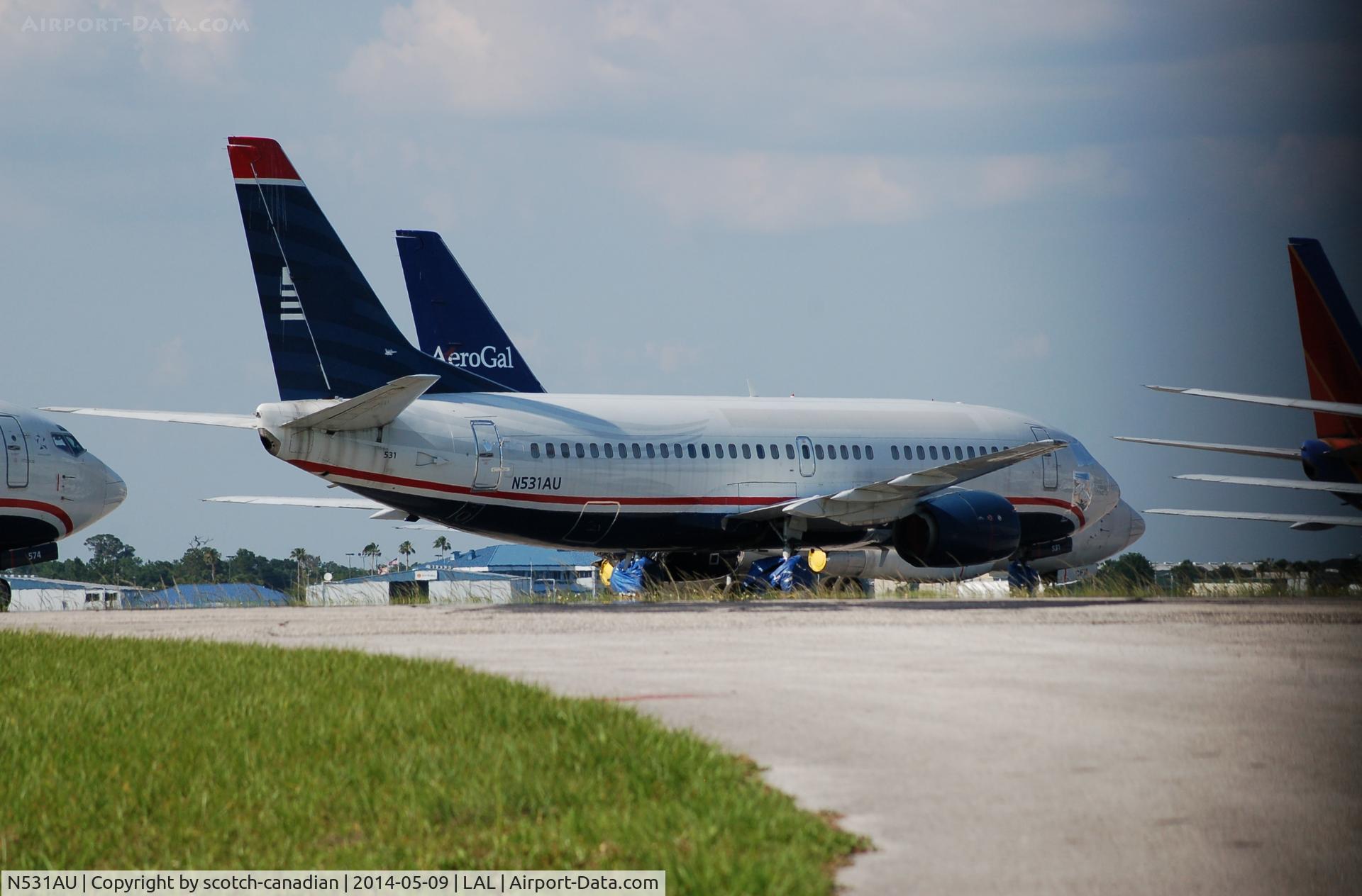 N531AU, 1989 Boeing 737-3B7 C/N 24478, 1989 Boeing 737-3B7, N531AU at Lakeland Linder Regional Airport, Lakeland, FL