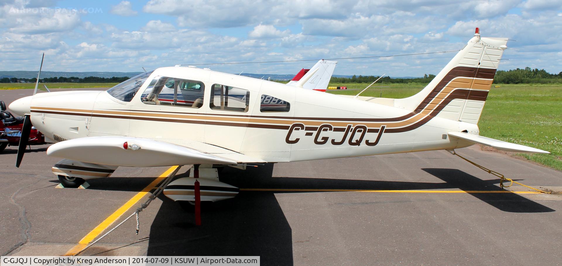C-GJQJ, 1977 Piper PA-28-181 Cherokee Archer II C/N 28-7790334, Piper PA-28-181 Cherokee on the ramp in Superior, WI.