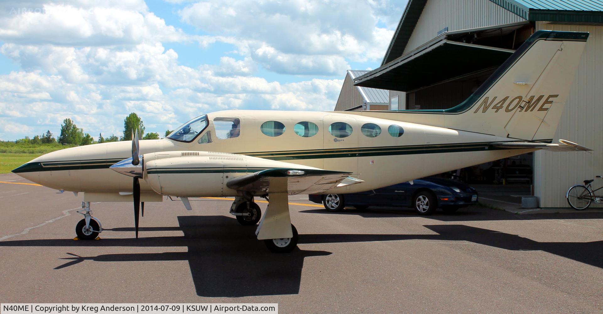 N40ME, 1982 Cessna 421C Golden Eagle C/N 421C1241, Cessna 421C Golden Eagle on the ramp in Superior, WI.
