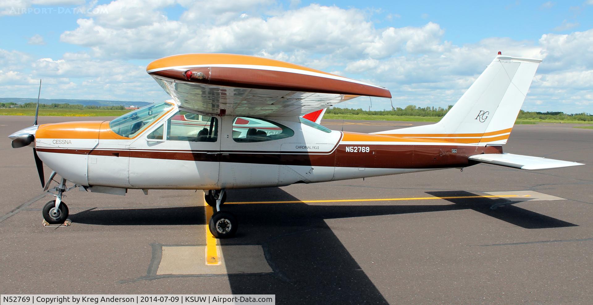 N52769, 1977 Cessna 177RG Cardinal C/N 177RG1268, Cessna 177RG Cardinal on the ramp in Superior, WI.