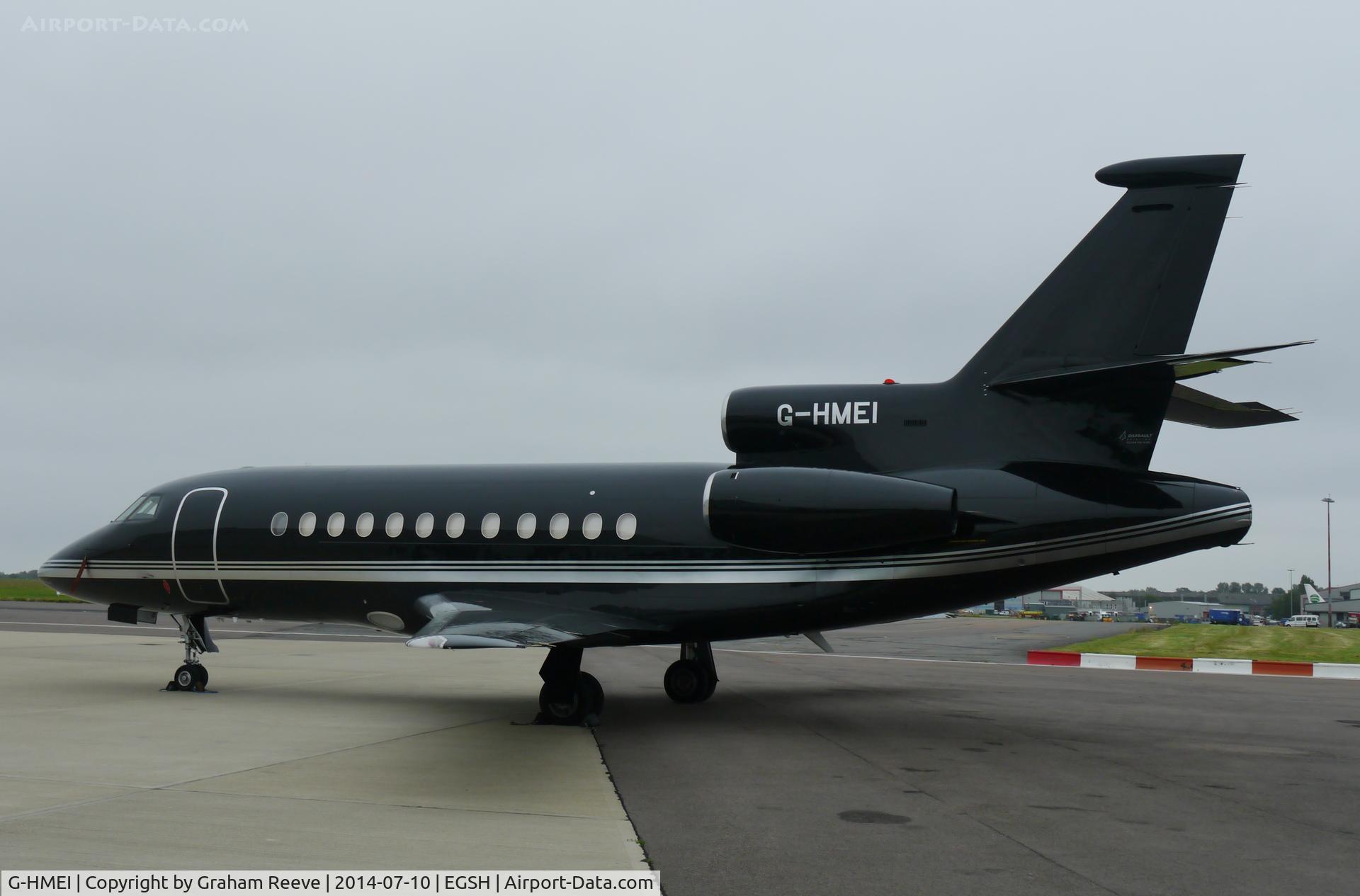 G-HMEI, 1984 Dassault Falcon 900 C/N 001, Parked at Norwich.