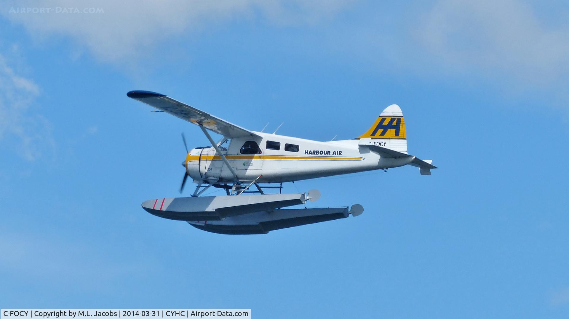 C-FOCY, 1950 De Havilland Canada DHC-2 Beaver Mk.1 C/N 79, Harbour Air #204 departed Coal Harbour.
