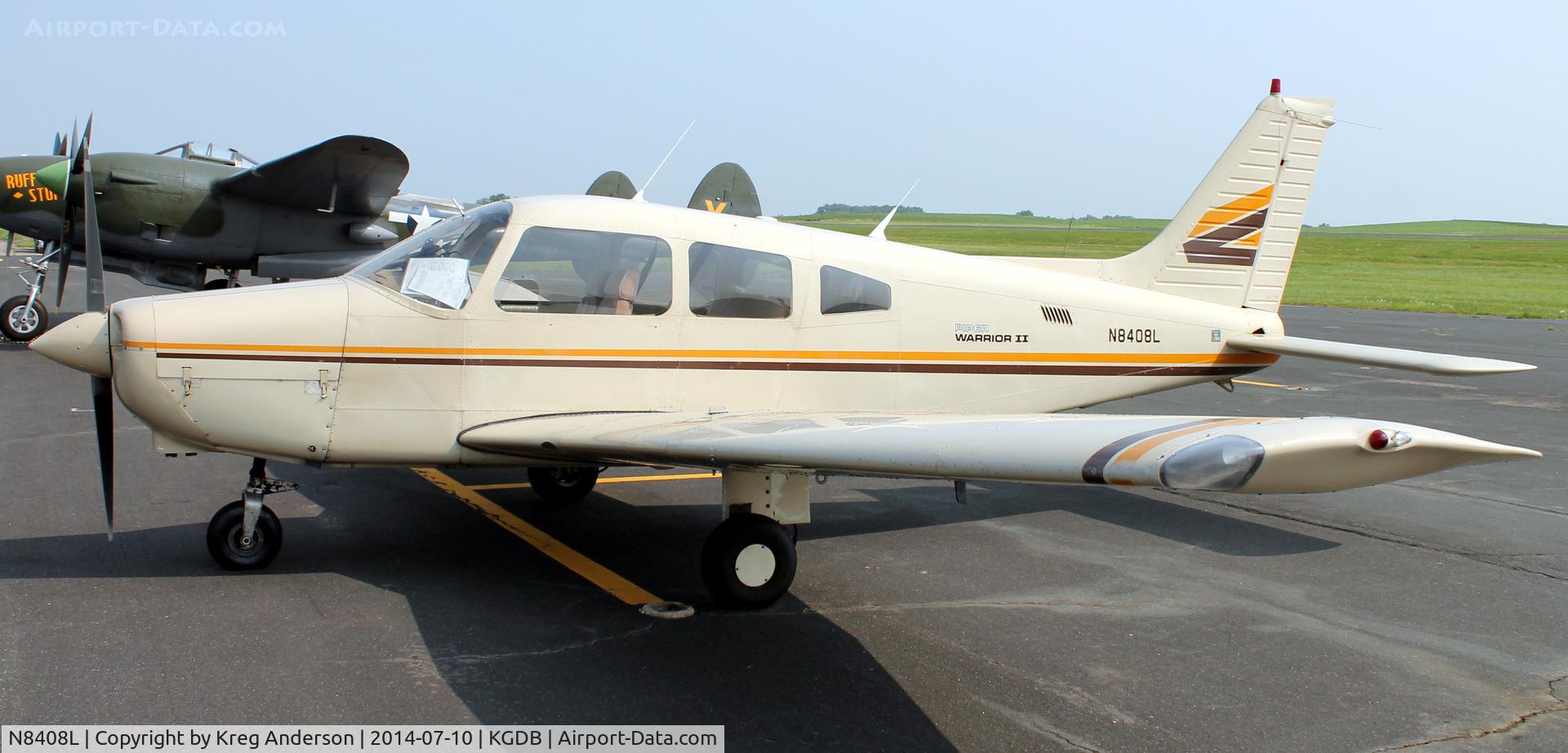 N8408L, 1981 Piper PA-28-161 Cherokee Warrior II C/N 28-8116261, Piper PA-28-161 Warrior on the ramp in Granite Falls, MN.