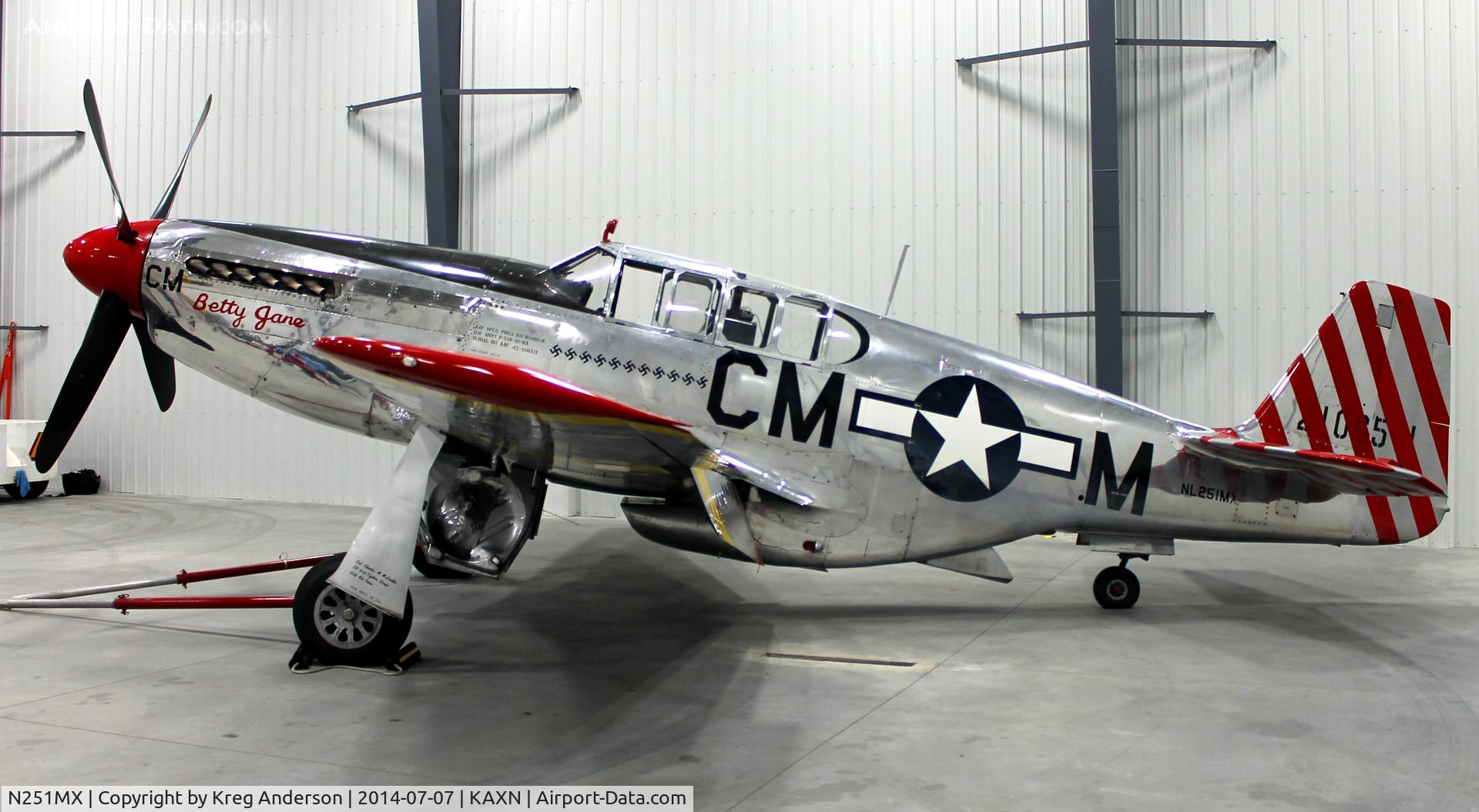 N251MX, 1943 North American P-51C-10 Mustang C/N 103-22730, North American P-51C Mustang in the community hangar.